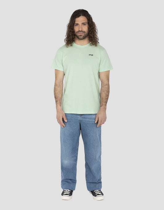 T-shirt col rond vert pastel