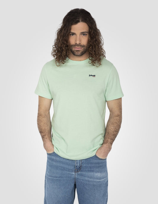 T-shirt col rond vert pastel