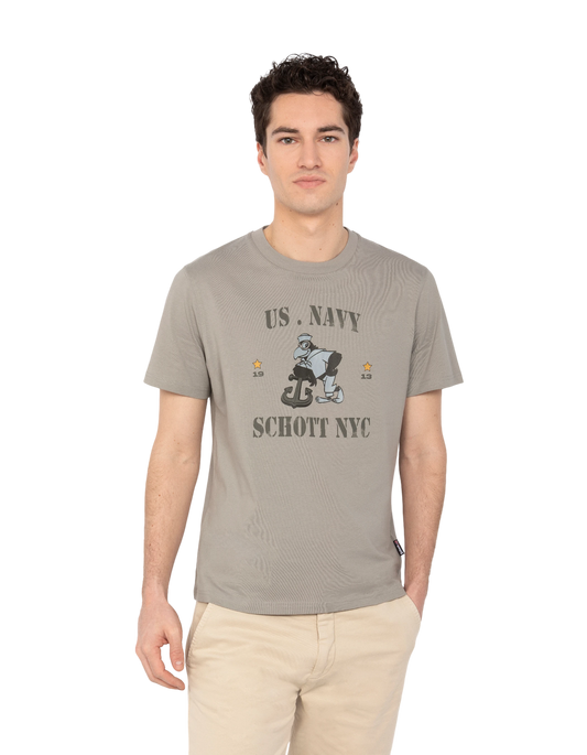 T-shirt di cemento da cartone animato americano