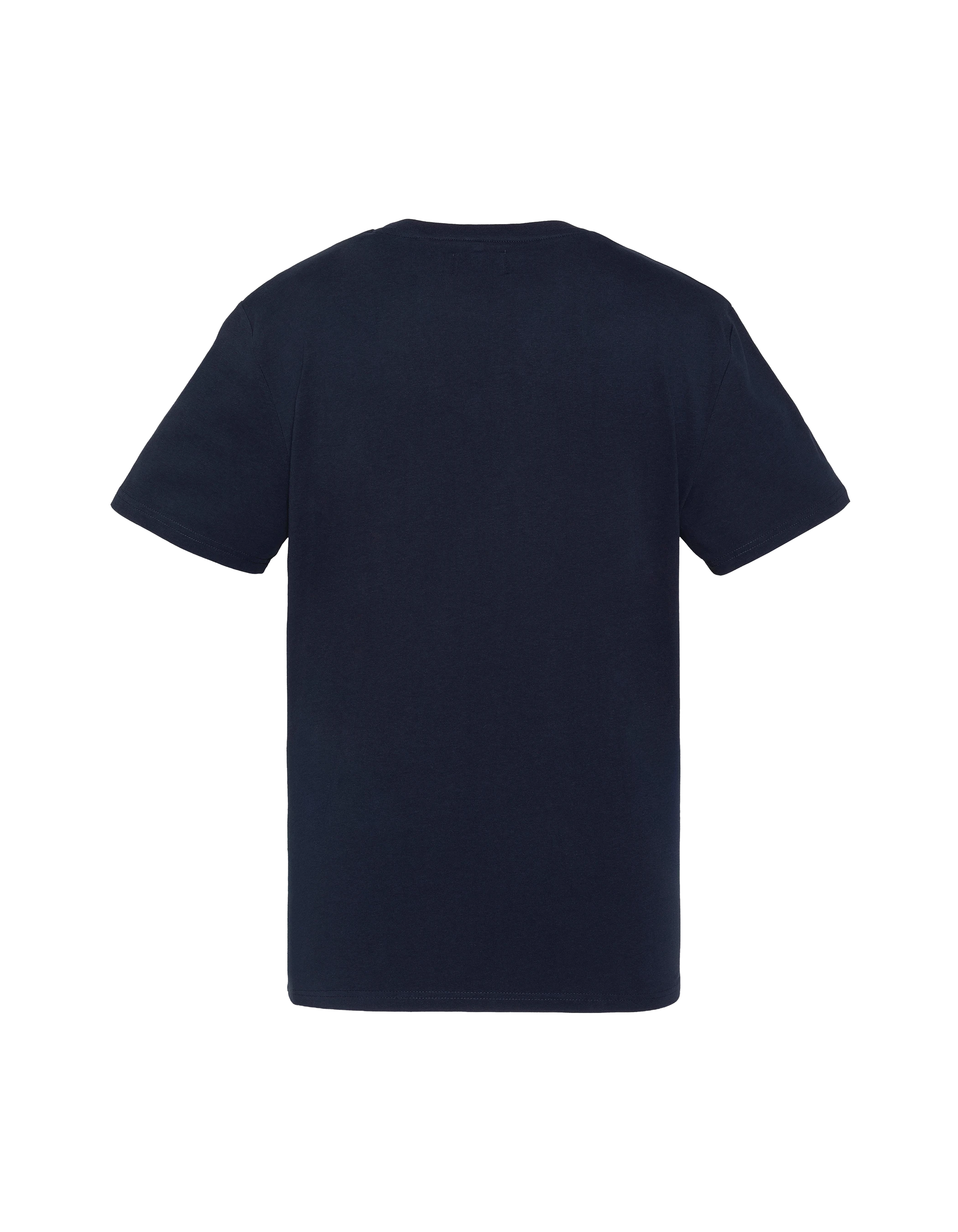Marineblaues bedrucktes T-Shirt von Schott Bros Inc.-2