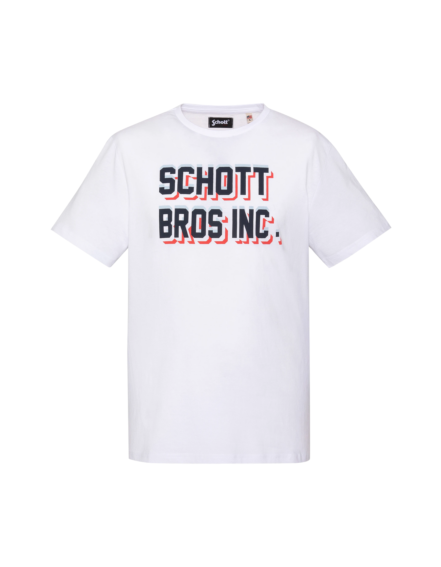 T-shirt blanc imprimé Schott Bros Inc.