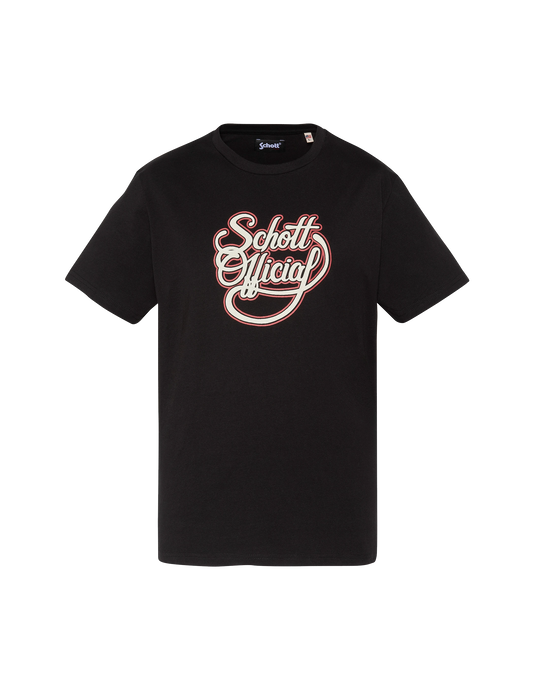 T-shirt ufficiale Schott vintage nera stampata