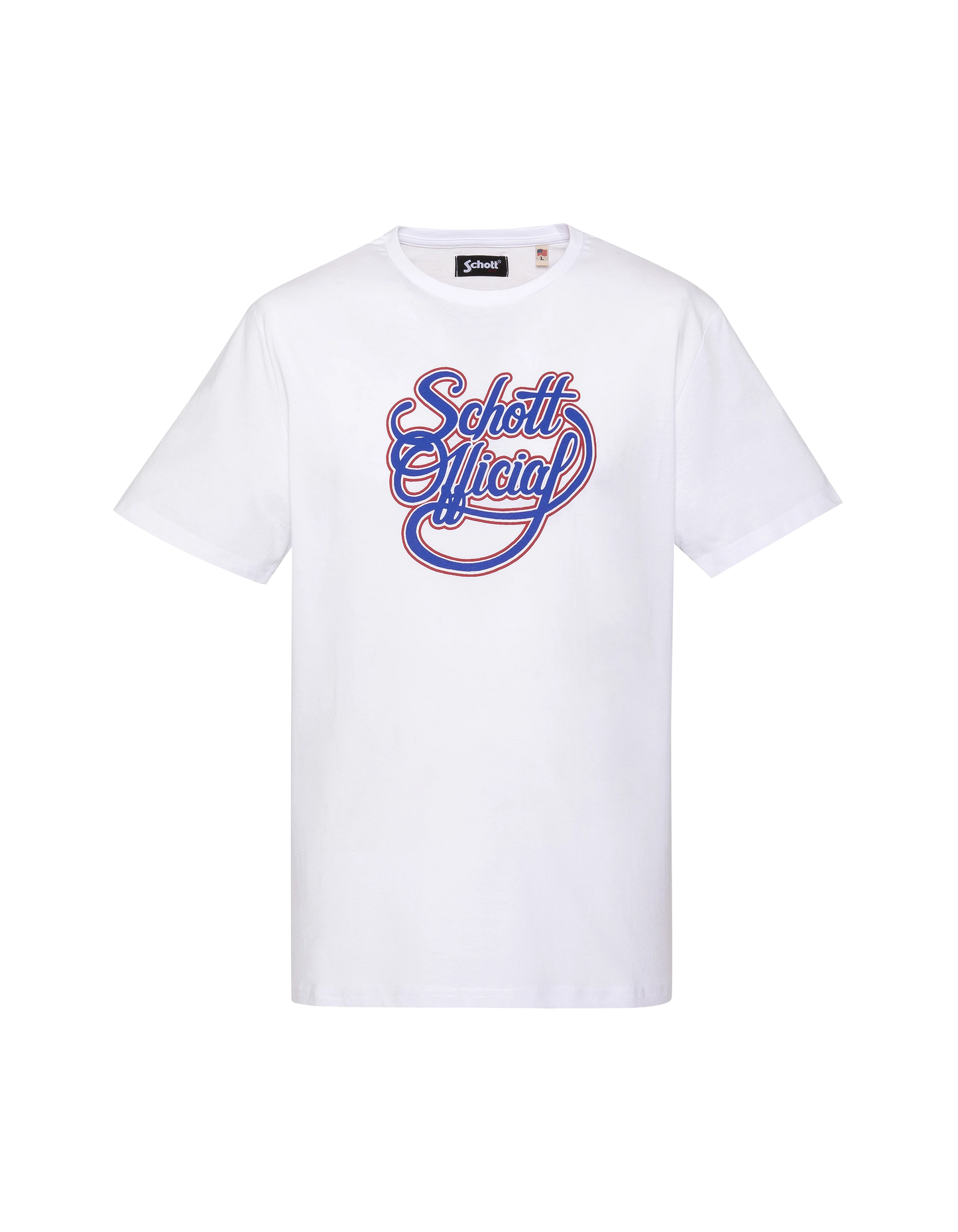 Weißes T-Shirt mit offiziellem Vintage-Aufdruck von Schott