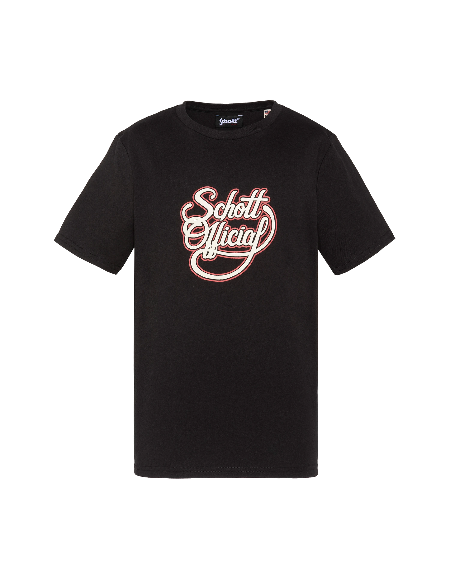 T-shirt noir imprimé logo vintage