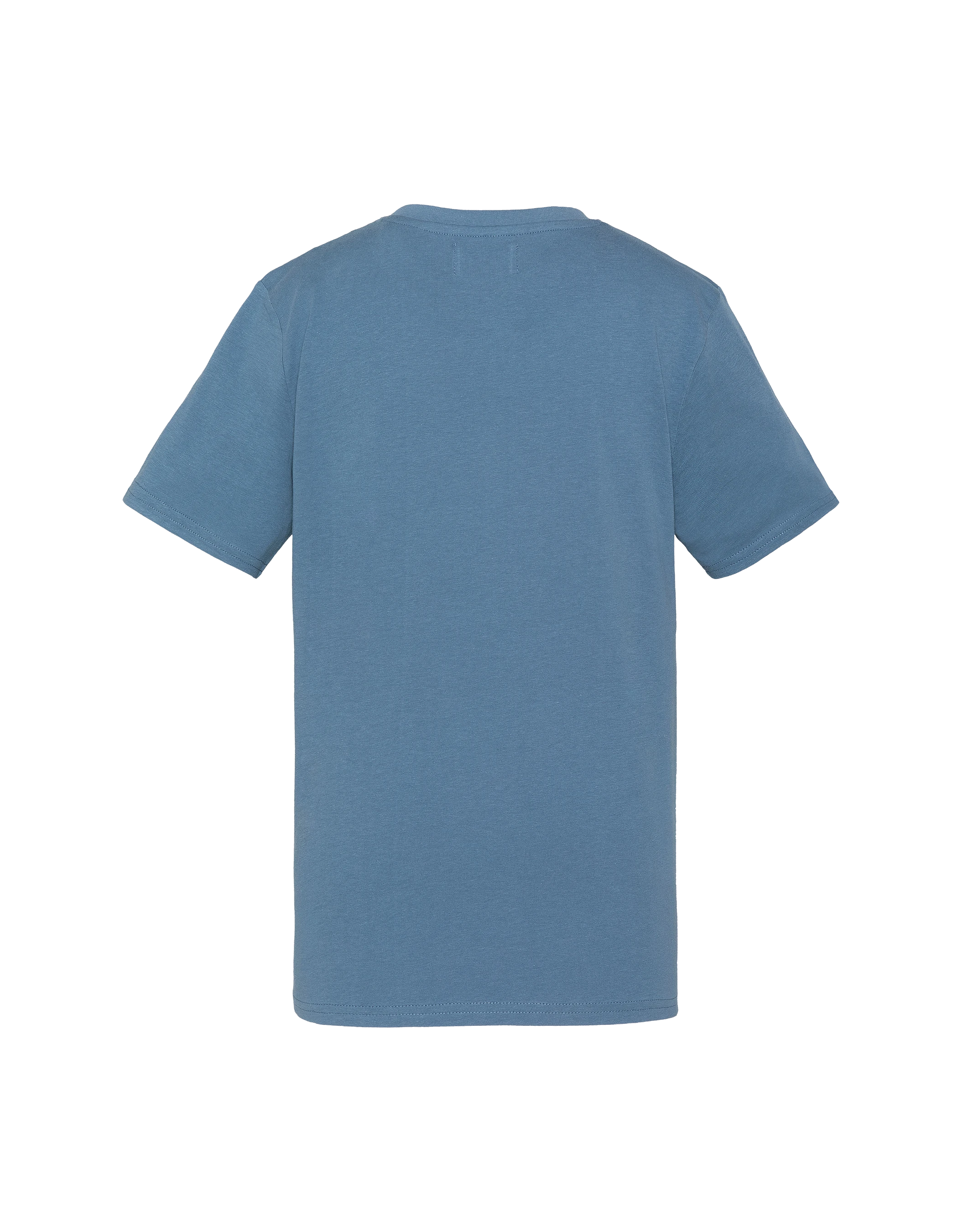 T-shirt bleu jean imprimé logo vintage-2