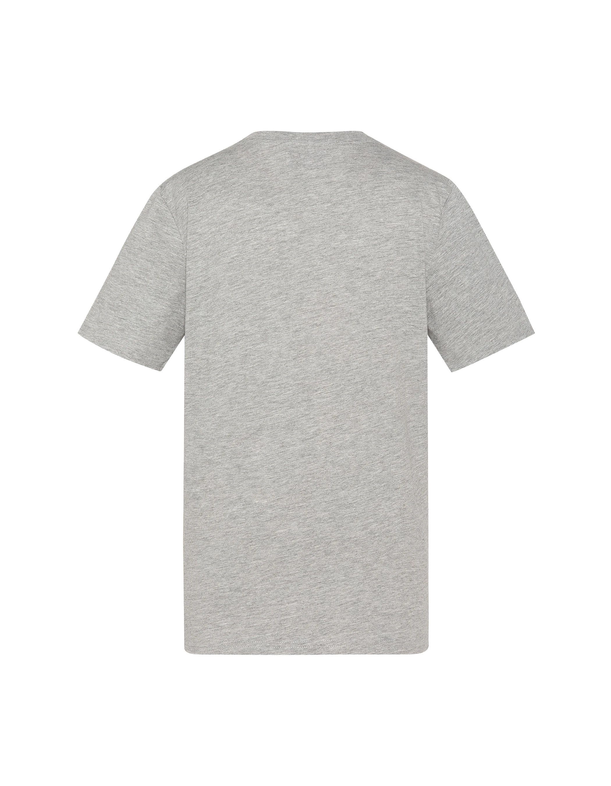 T-shirt gris chiné imprimé logo vintage-2