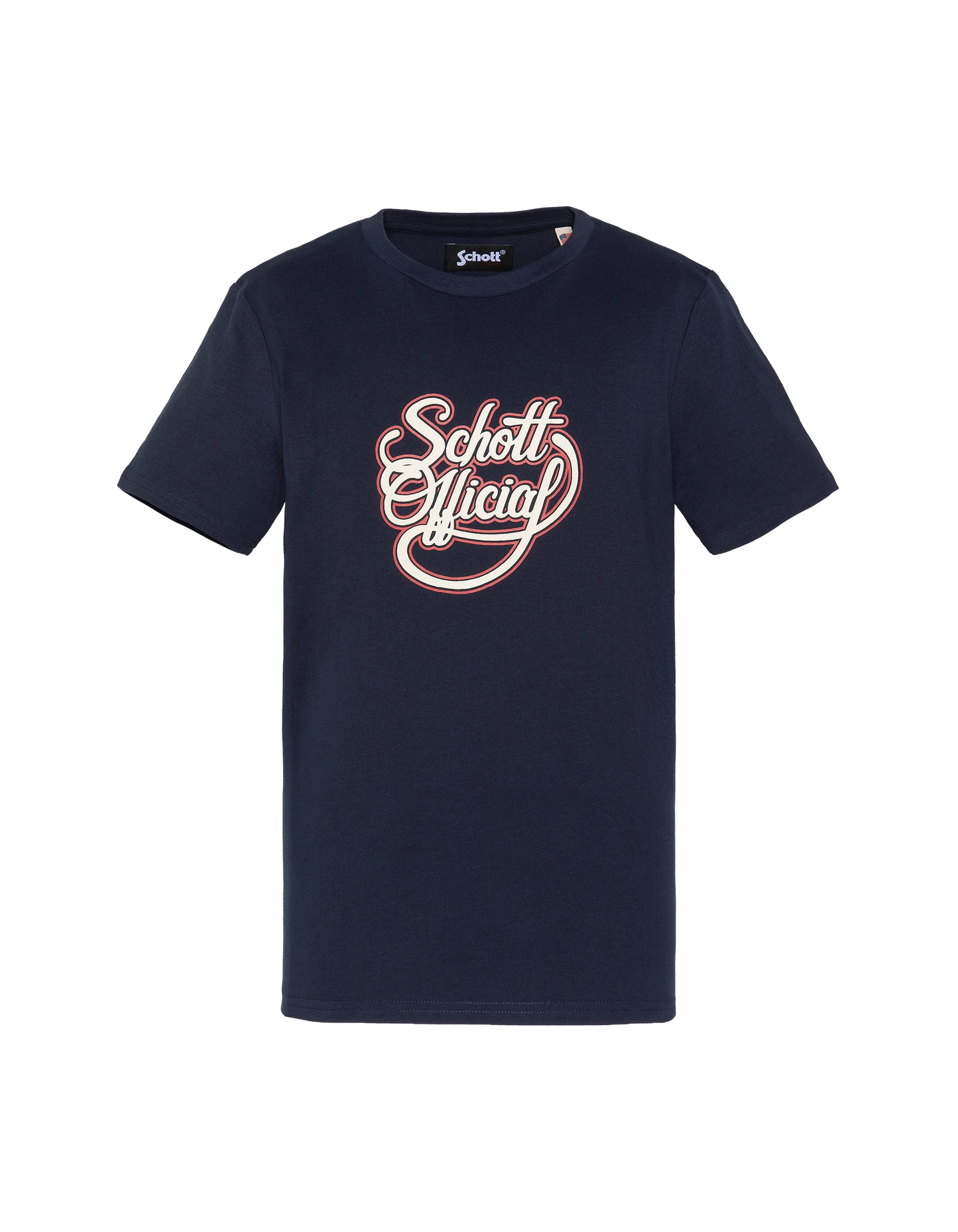 T-shirt bleu marine imprimé logo vintage