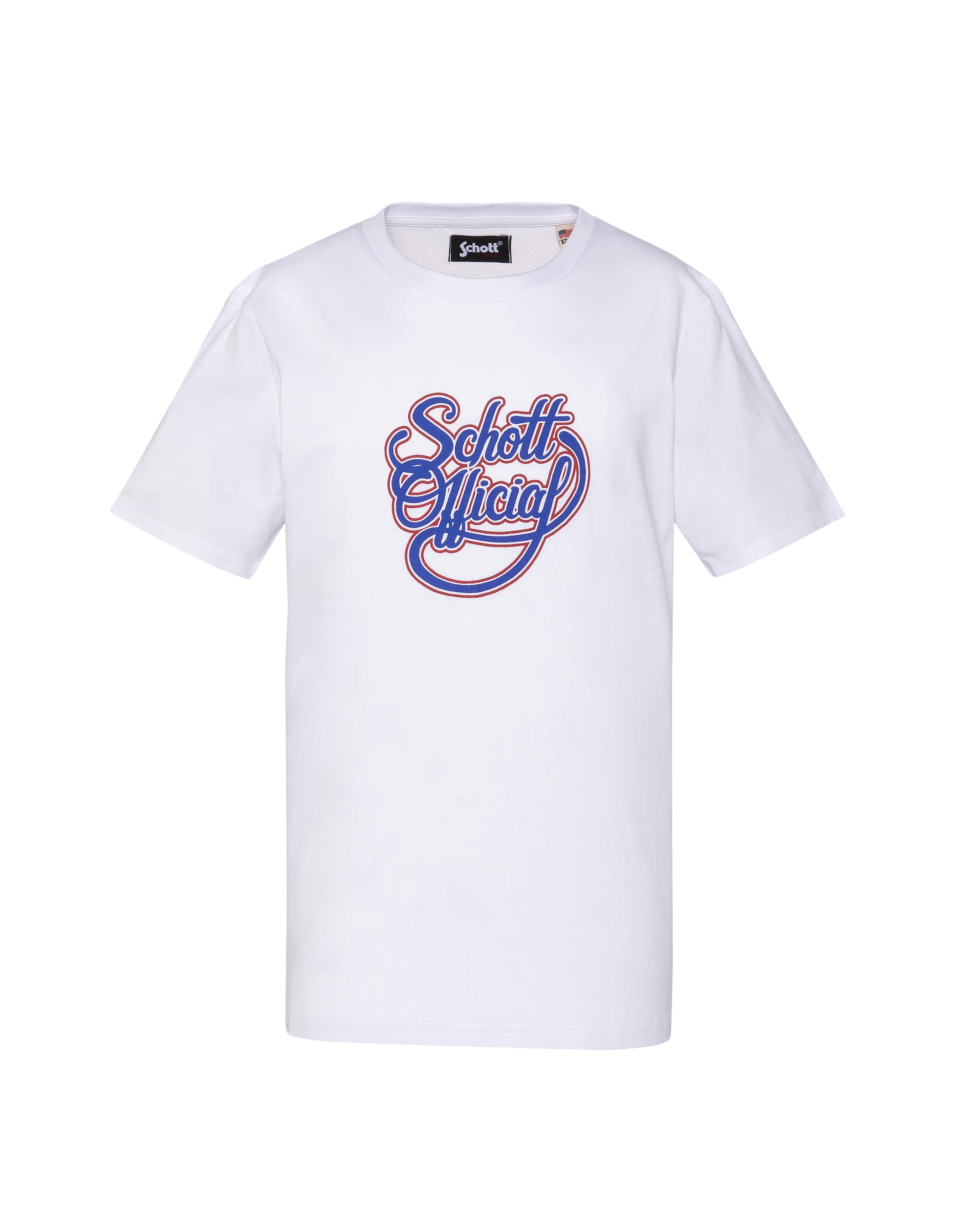 T-shirt blanc imprimé logo vintage-1