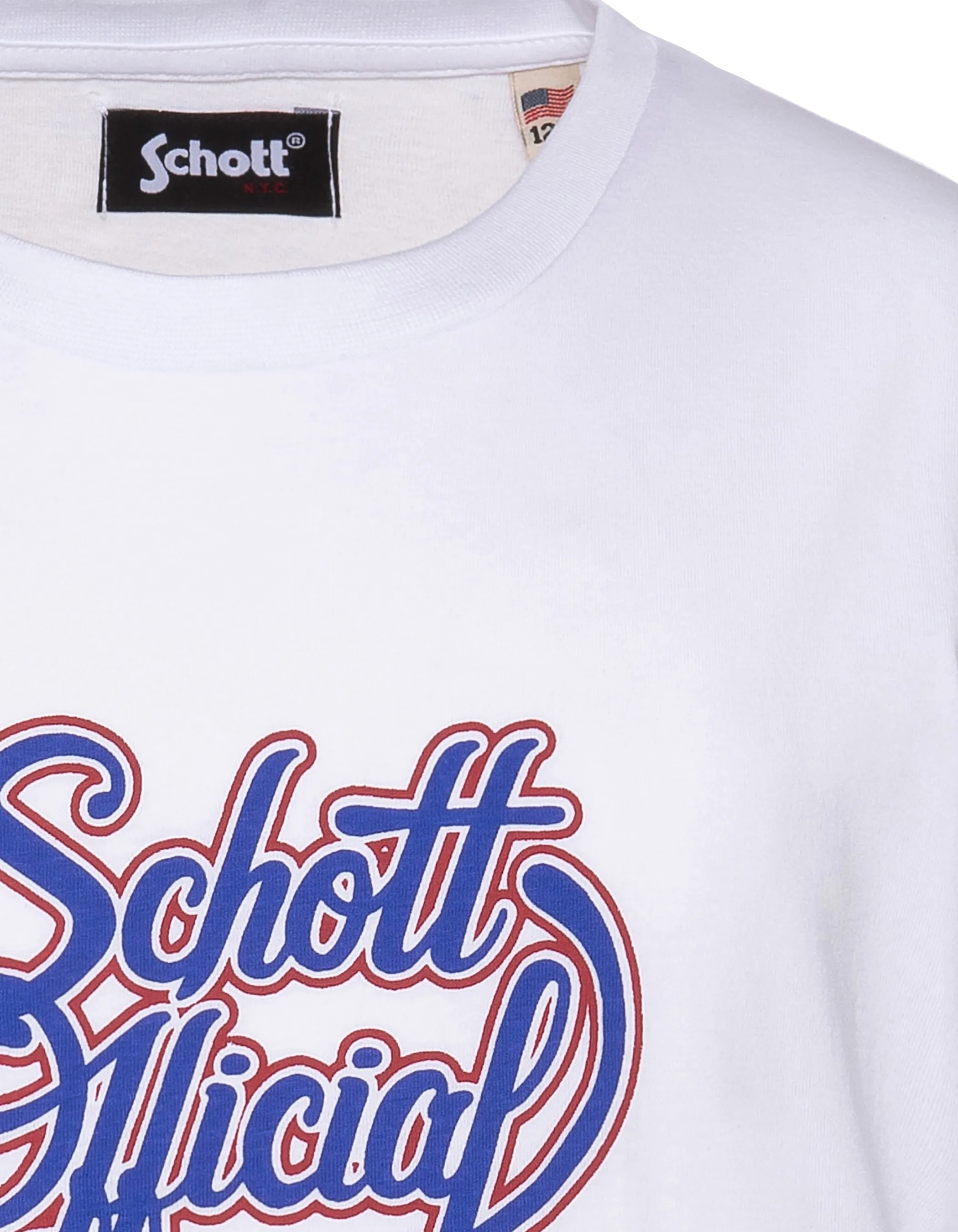 T-shirt blanc imprimé logo vintage-3