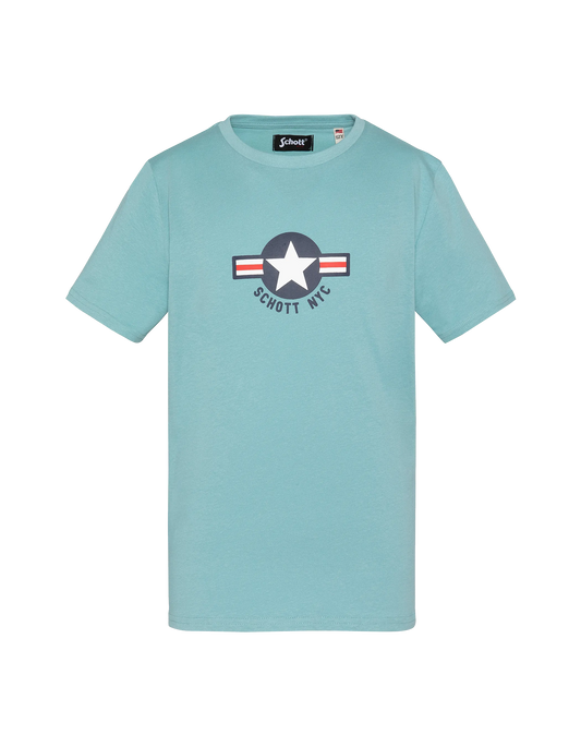 Kinder bedrucktes Azure-T-Shirt