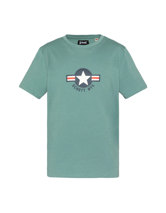 T-shirt vert clair imprimé enfant