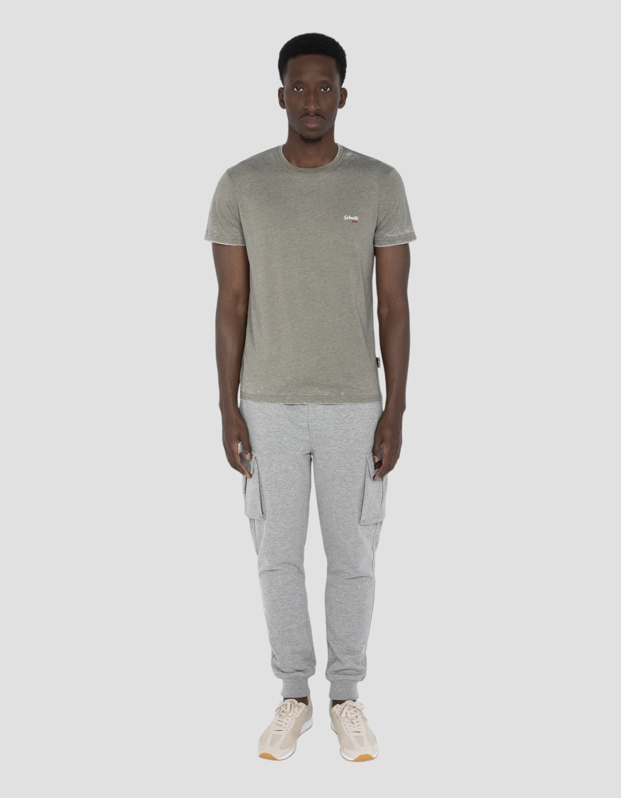 Maglietta rotonda khaki efficace-1