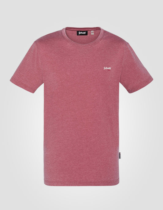 T-Shirt rund rote Effekt ausgewaschen