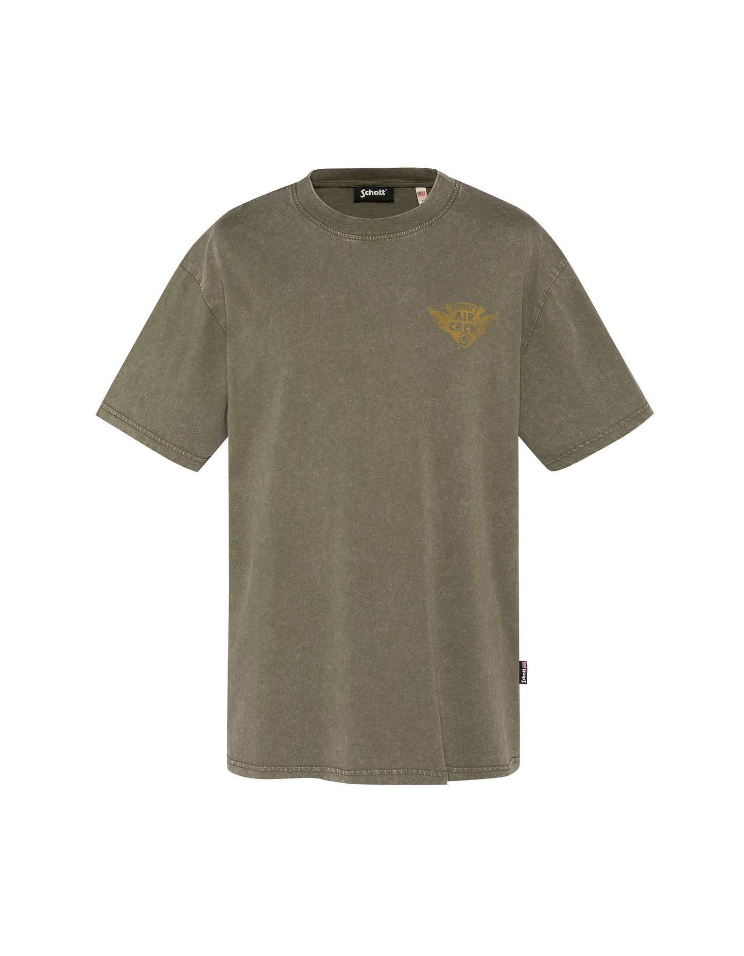 T-shirt army imprimé kaki, effet vintage