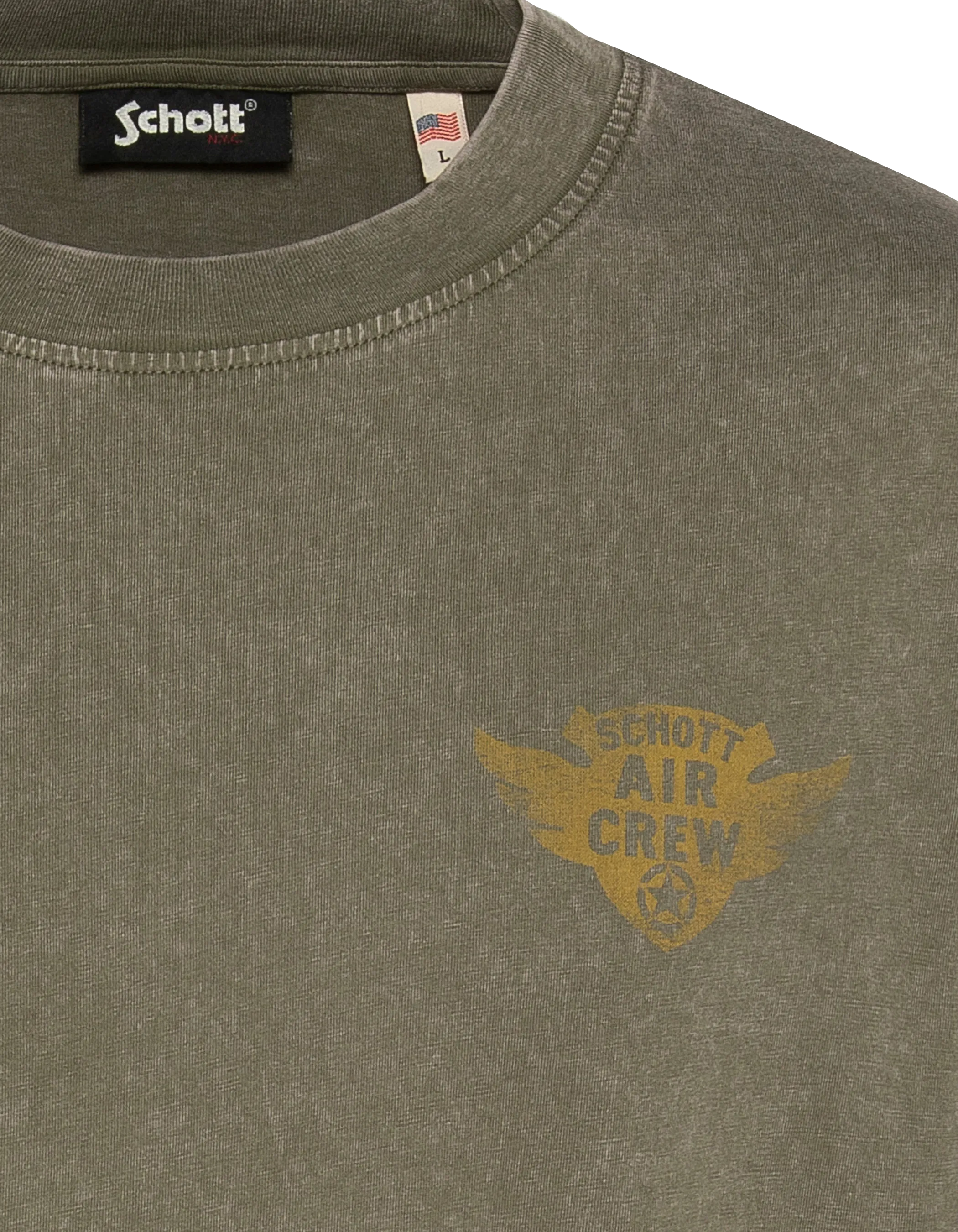 T-shirt army imprimé kaki, effet vintage-6