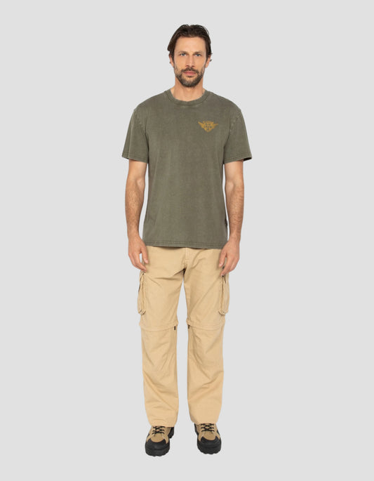 T-shirt army imprimé kaki, effet vintage