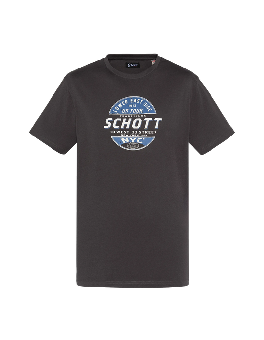 T-shirt di antracite stampata