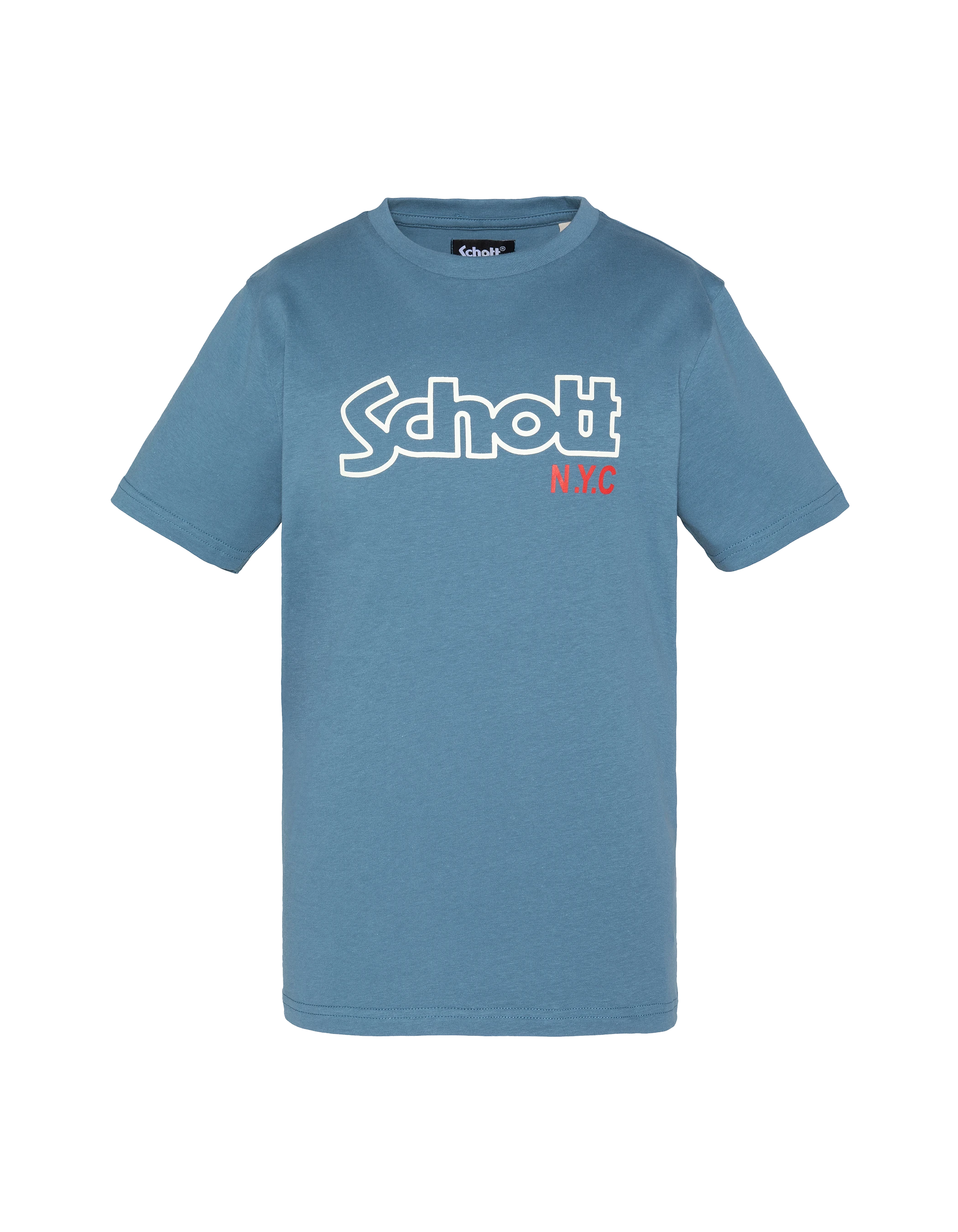 T-shirt a stampa blu per bambini-1