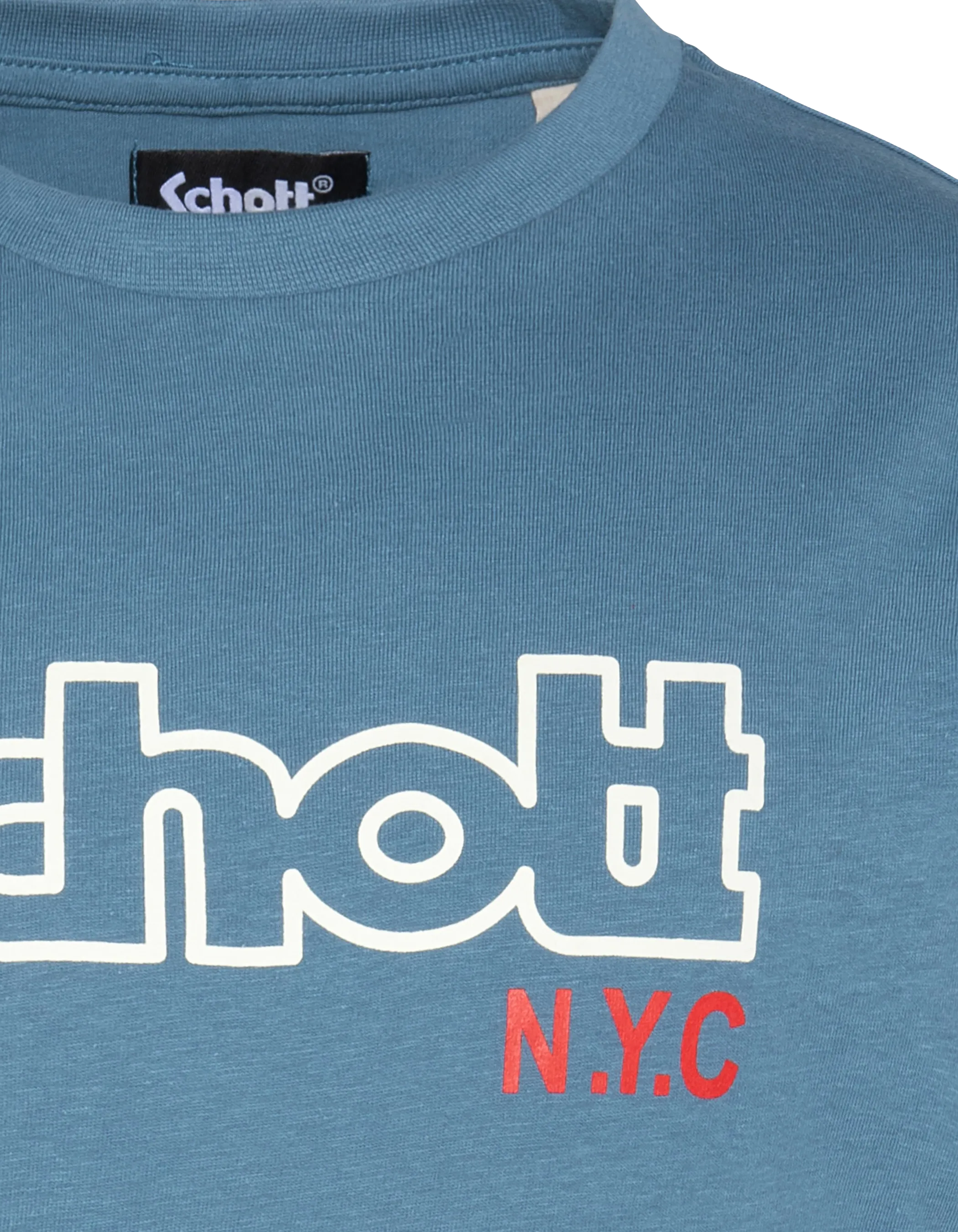 T-shirt a stampa blu per bambini-3