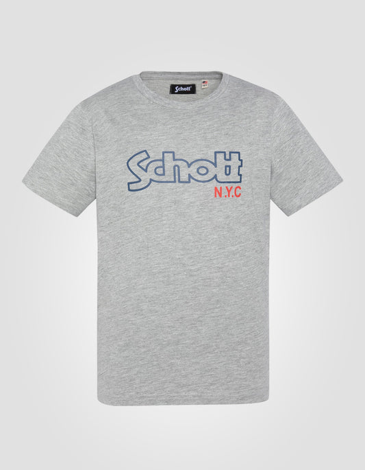 Kindergrau graues Druckt-Shirt