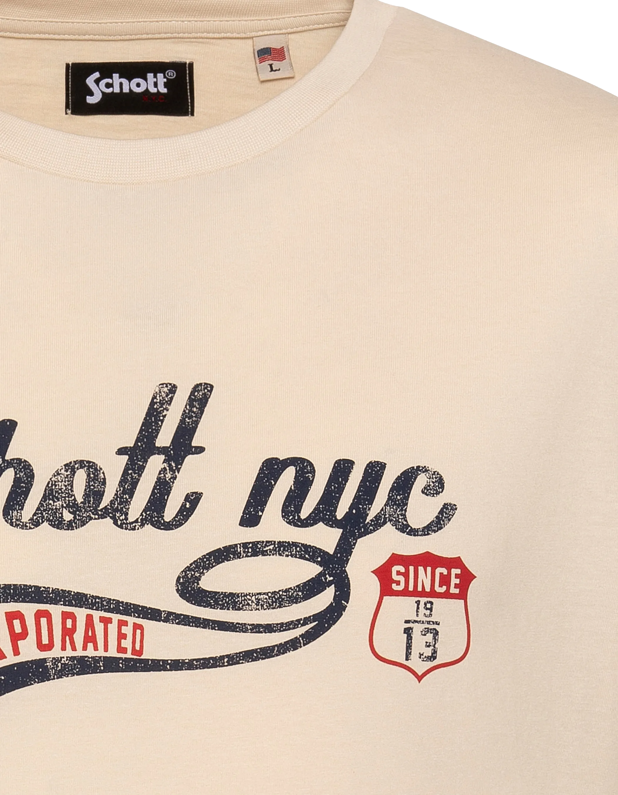 Vintage Schott NYC® Sand Print T-Shirt-3
