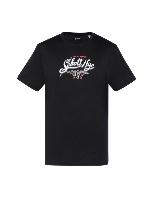 Maglietta nera stampata