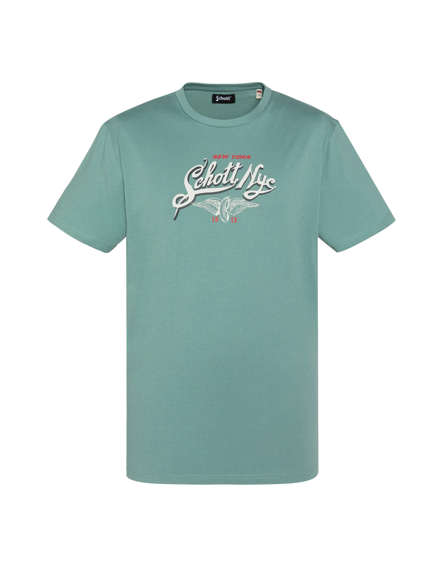 Gedrucktes hellgrünes T-Shirt