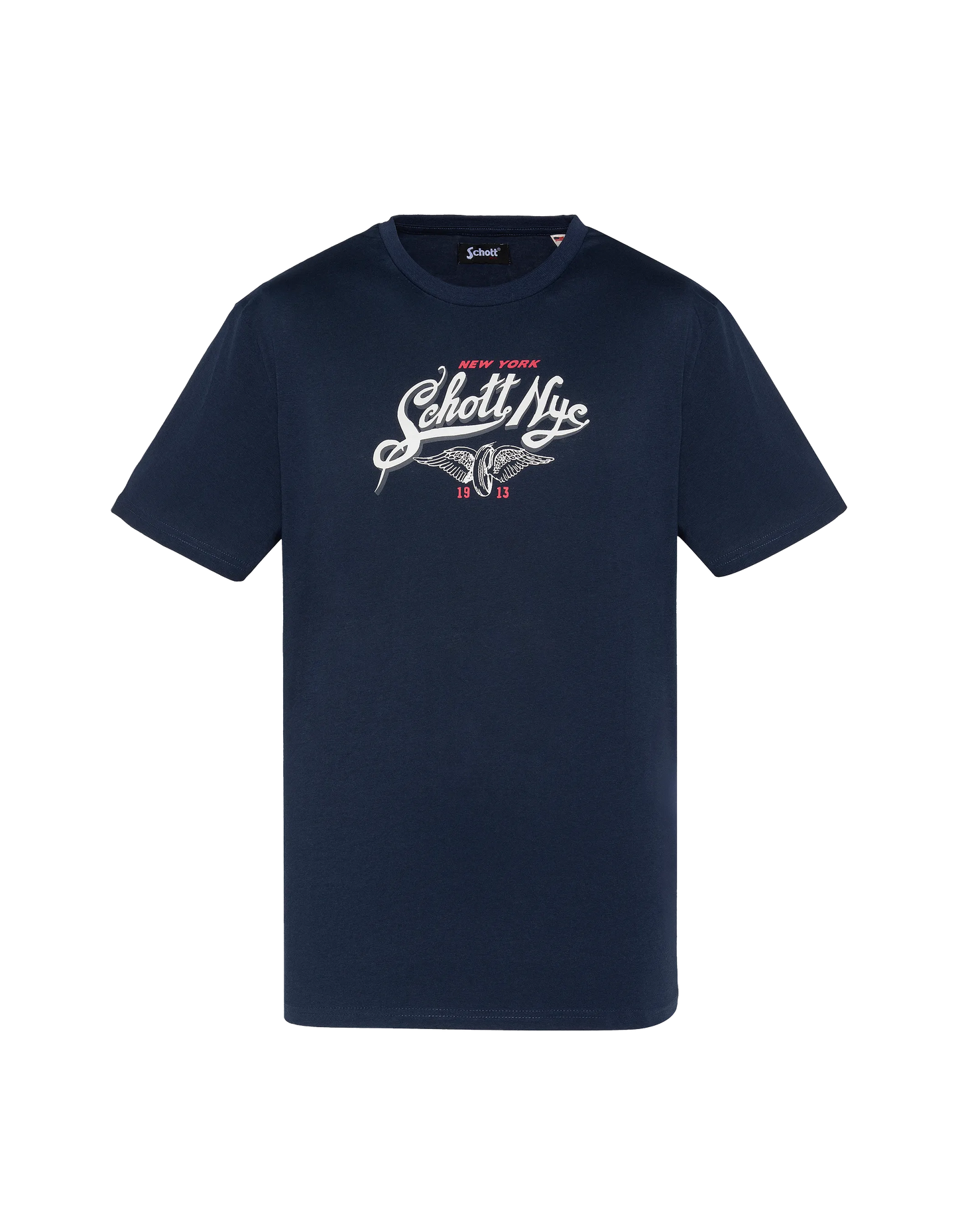 Gedrucktes dunkelblaues T-Shirt