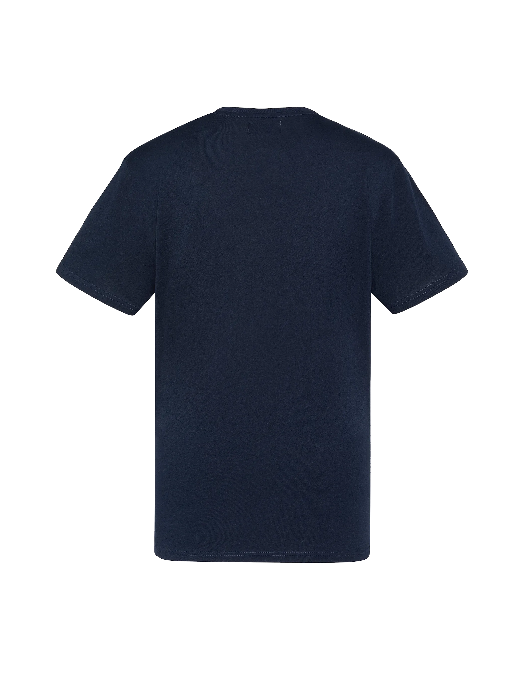 Gedrucktes dunkelblaues T-Shirt-2