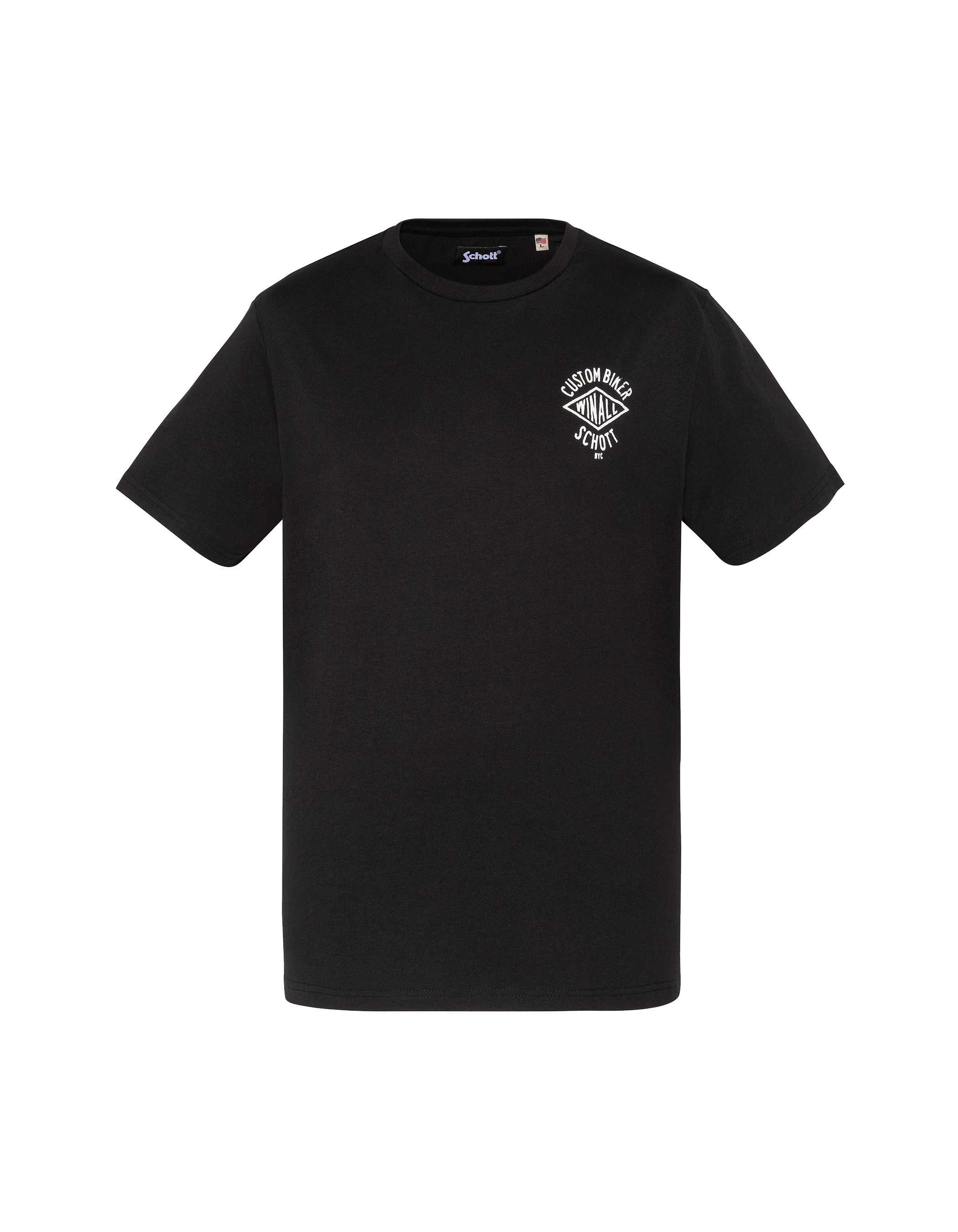 Benutzerdefiniertes schwarzes Biker-T-Shirt mit Aufdruck-1