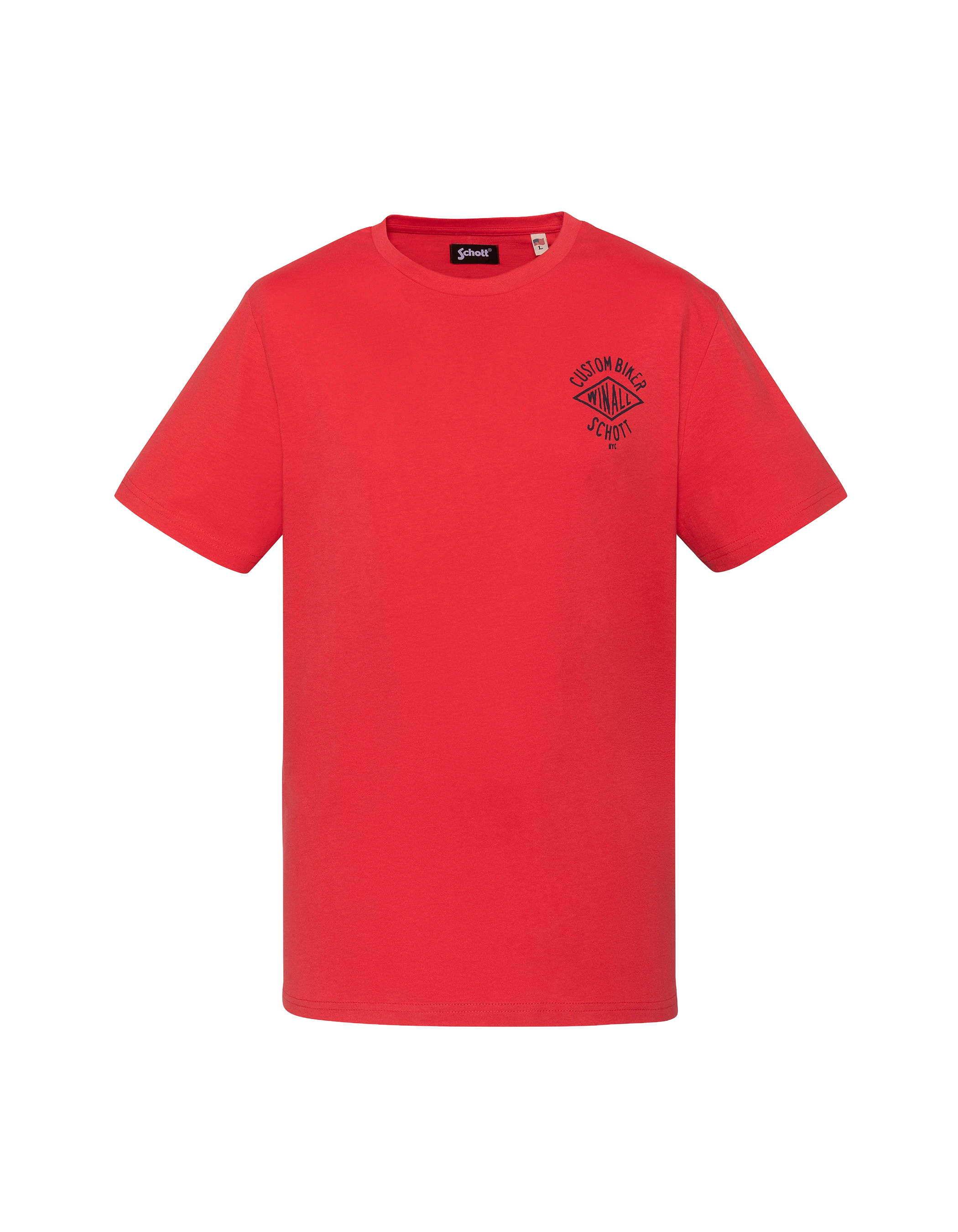 Benutzerdefiniertes Biker-T-Shirt mit rotem Aufdruck-1