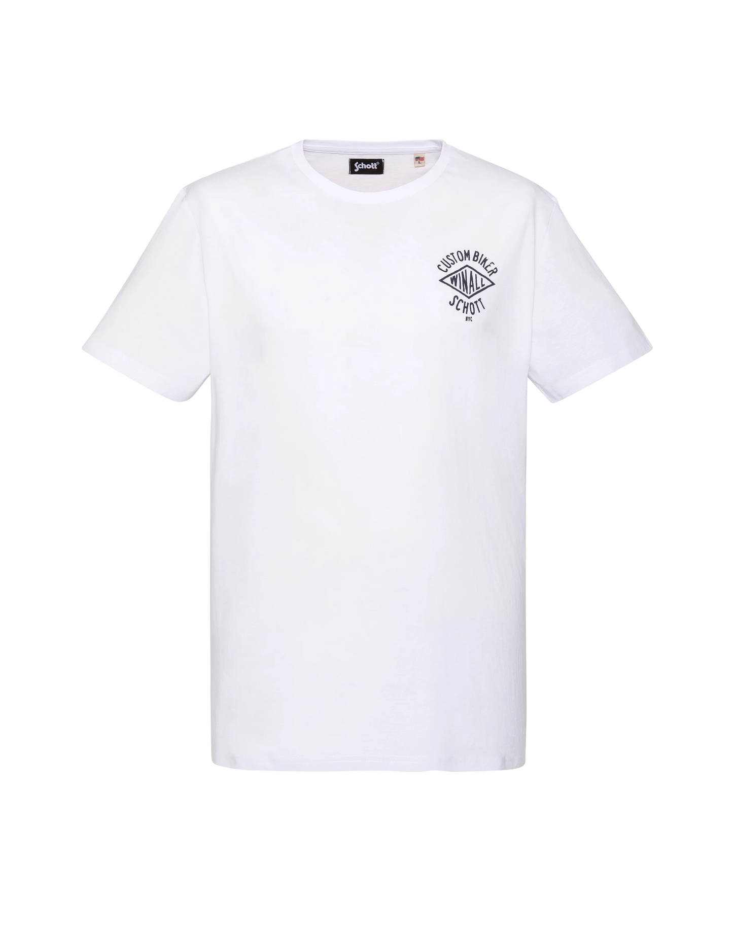 T-shirt blanc imprimé Custom Biker