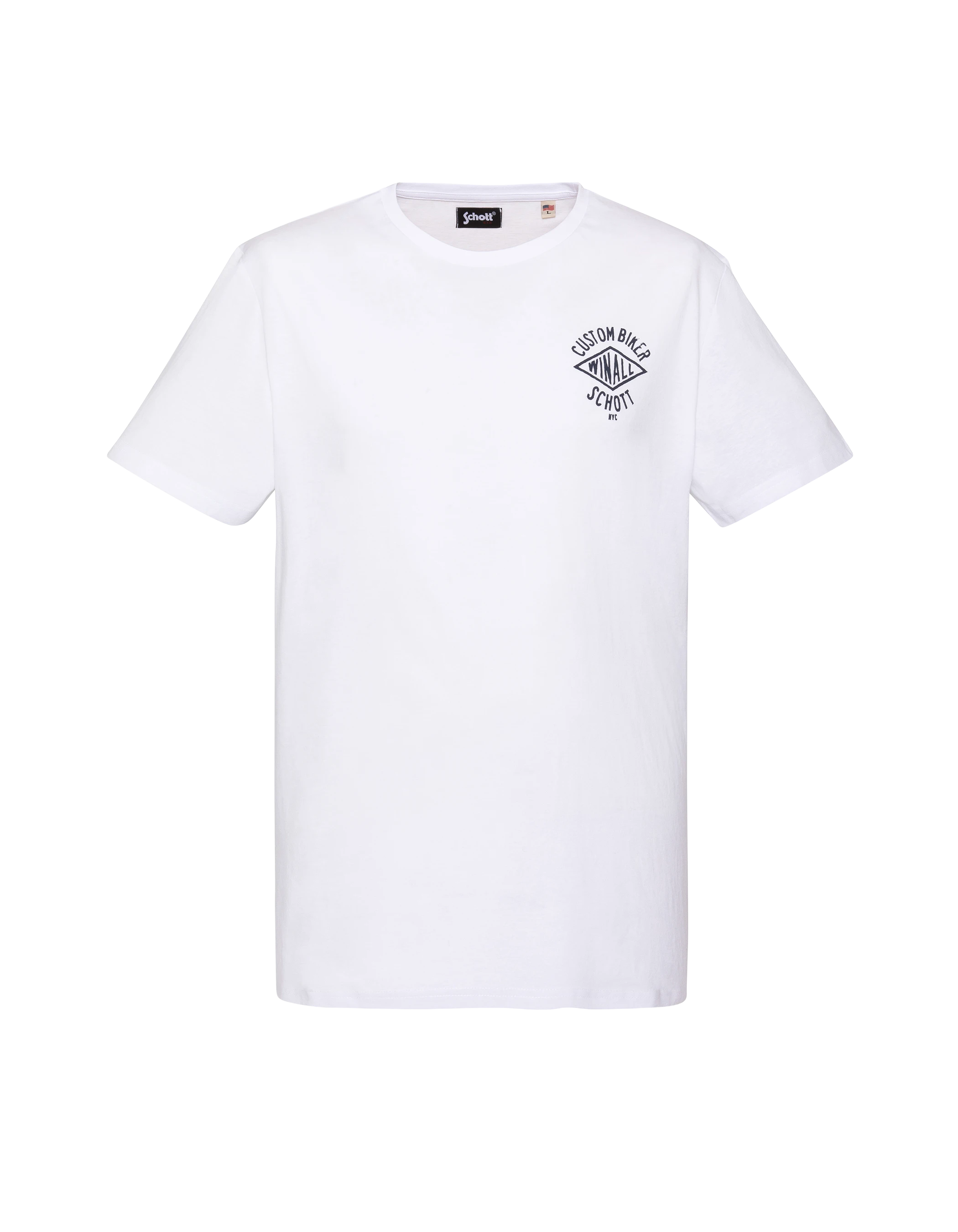 T-shirt blanc imprimé Custom Biker-1