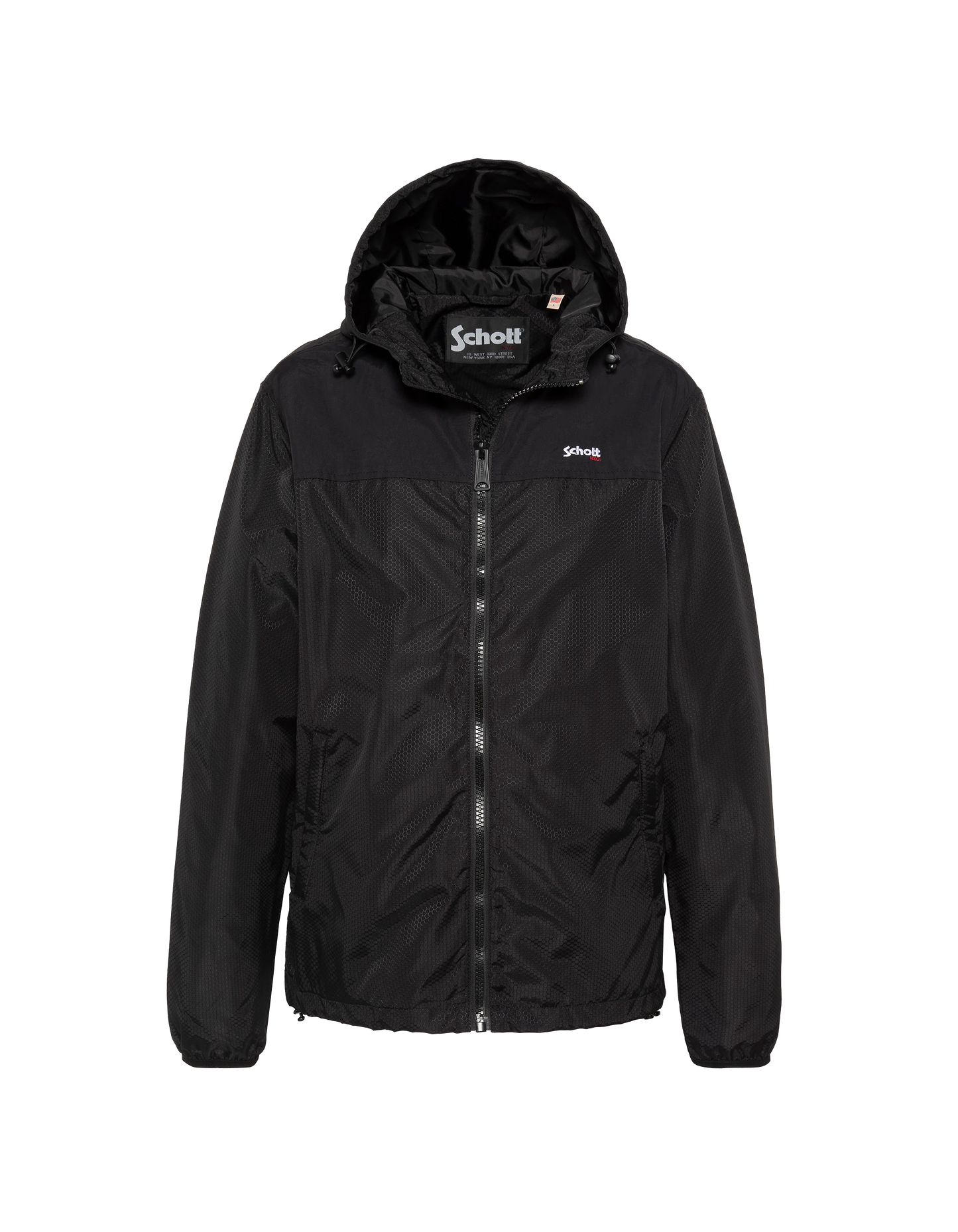 Coupe-vent noir à capuche