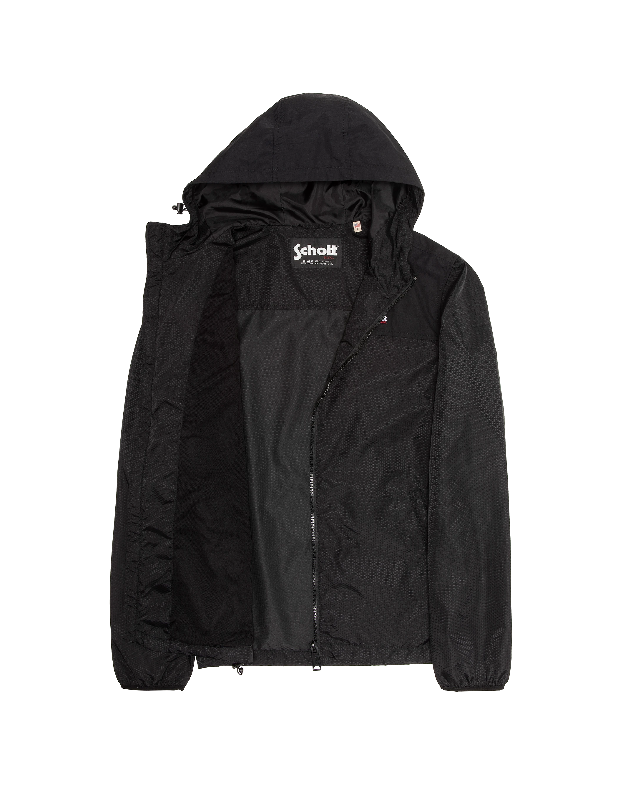 Coupe-vent noir à capuche-4