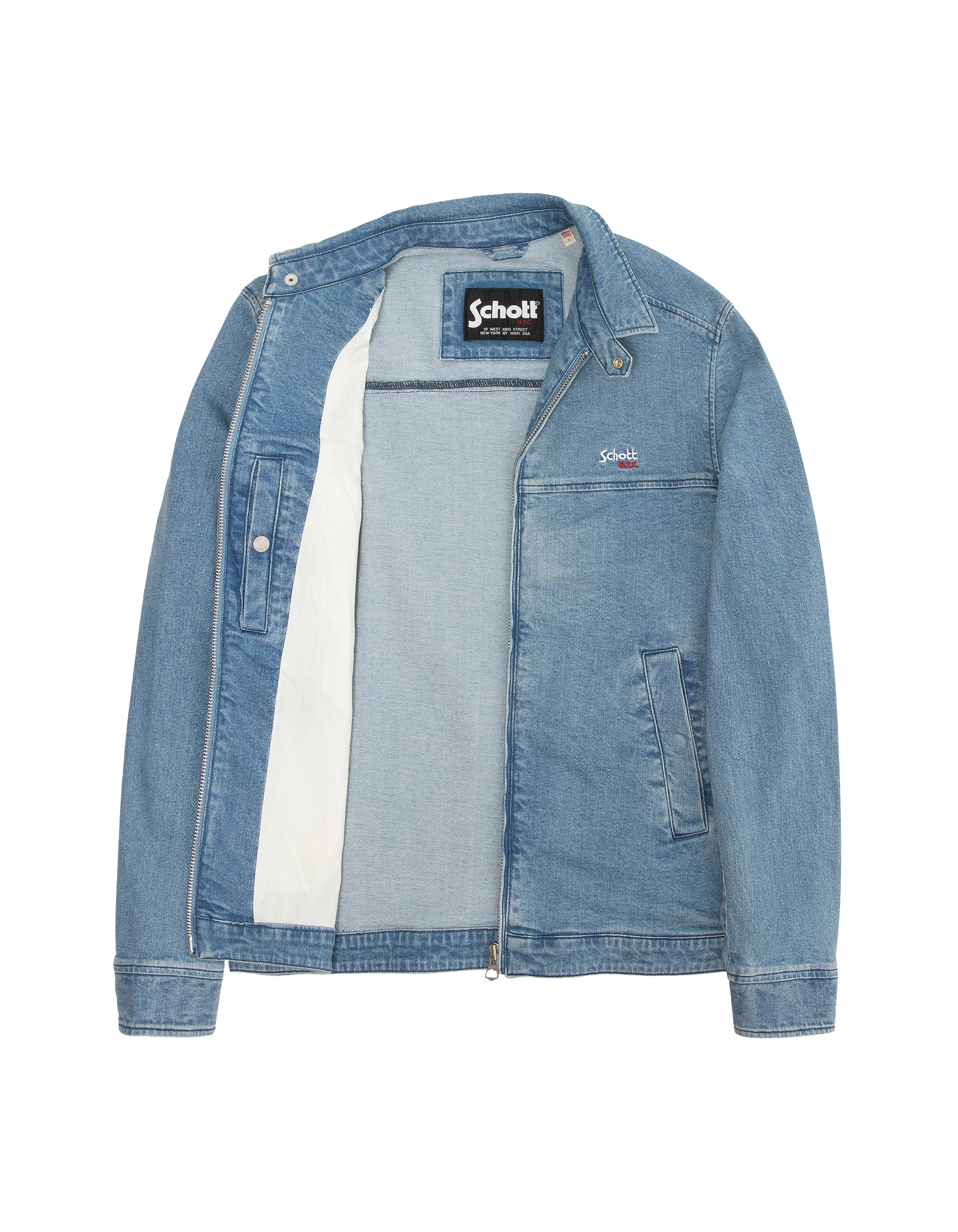 Veste en jean worker bleu-9