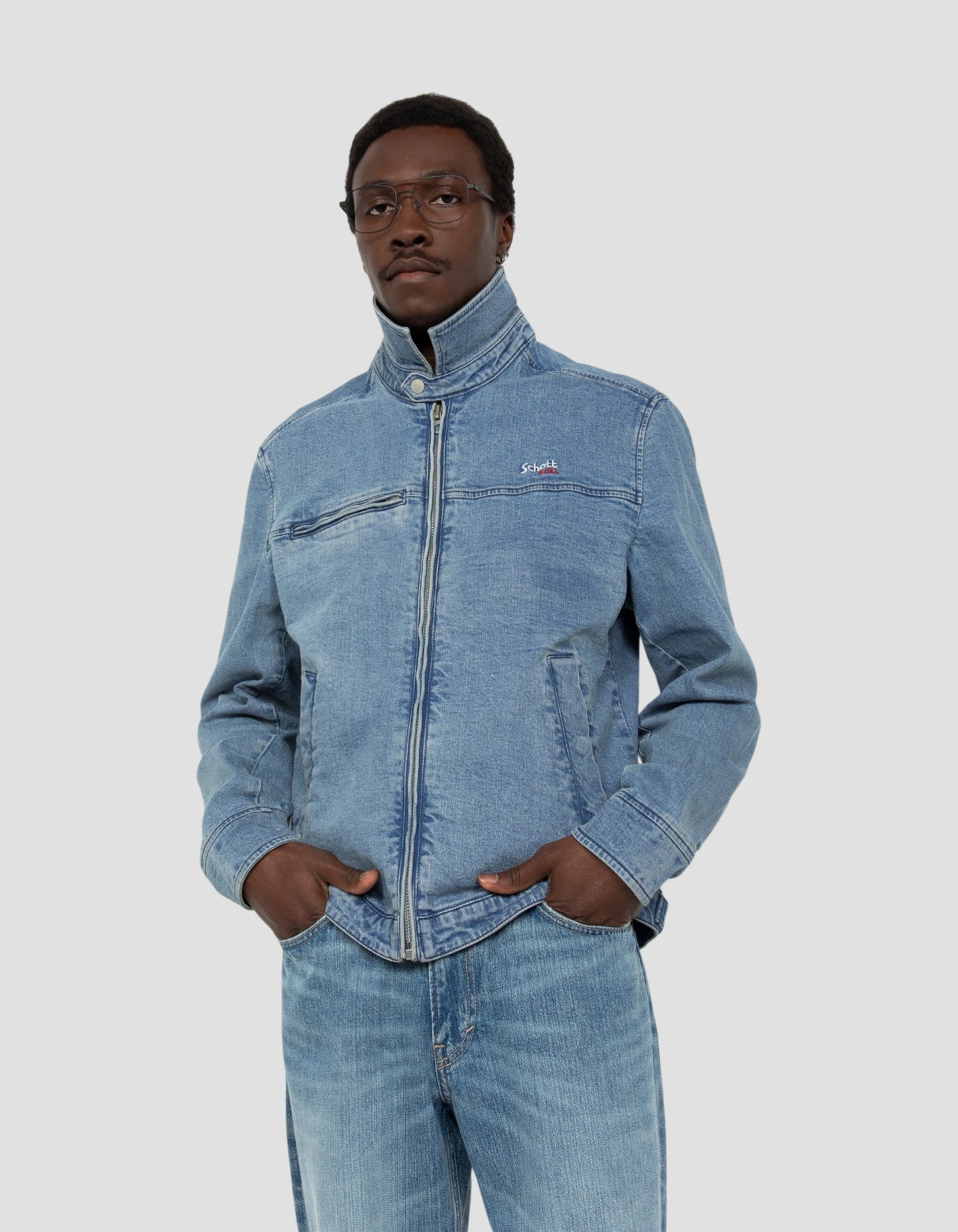 Blue worker denim jacket