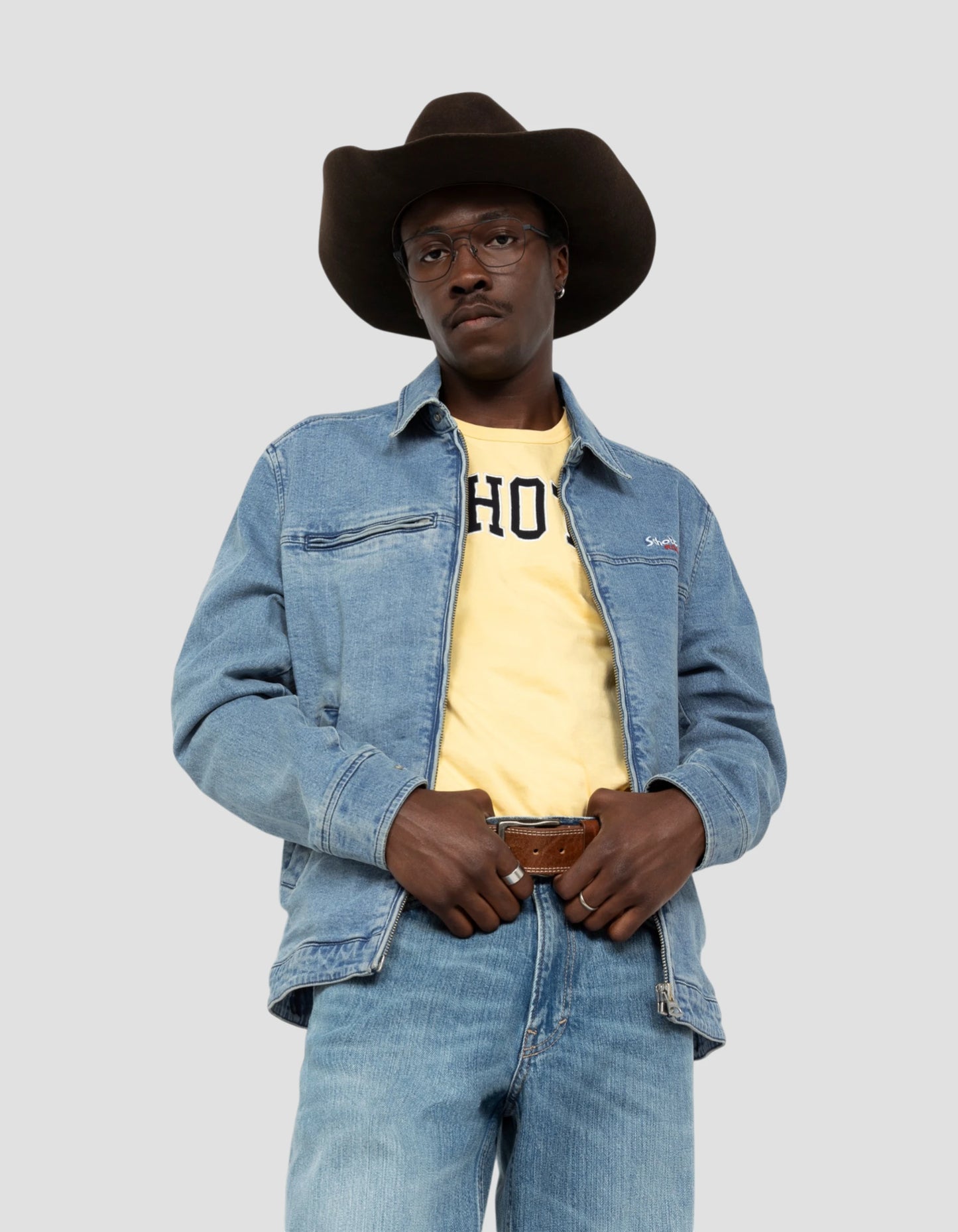 Blue worker denim jacket