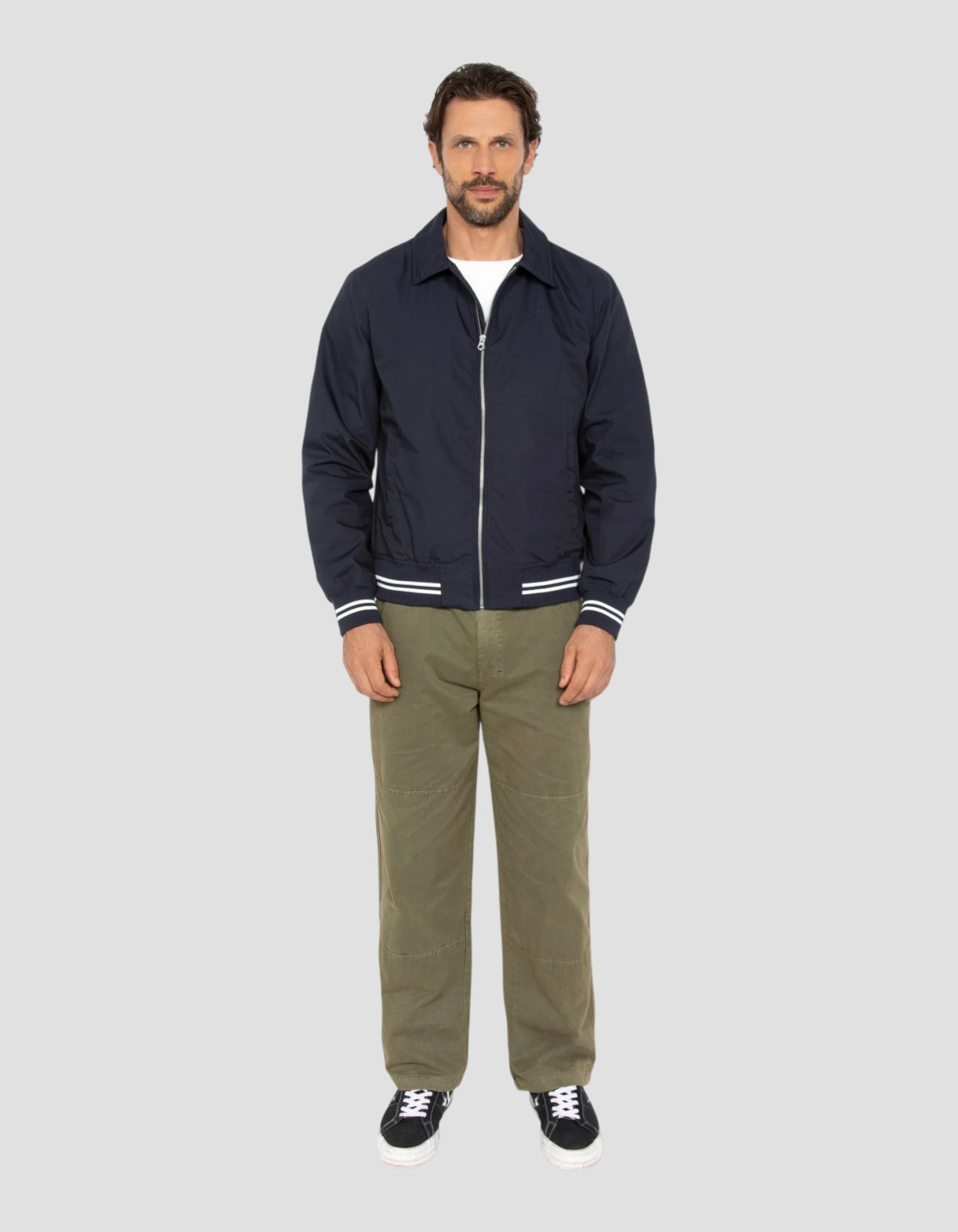 Blouson varsity bleu marine déperlant-1