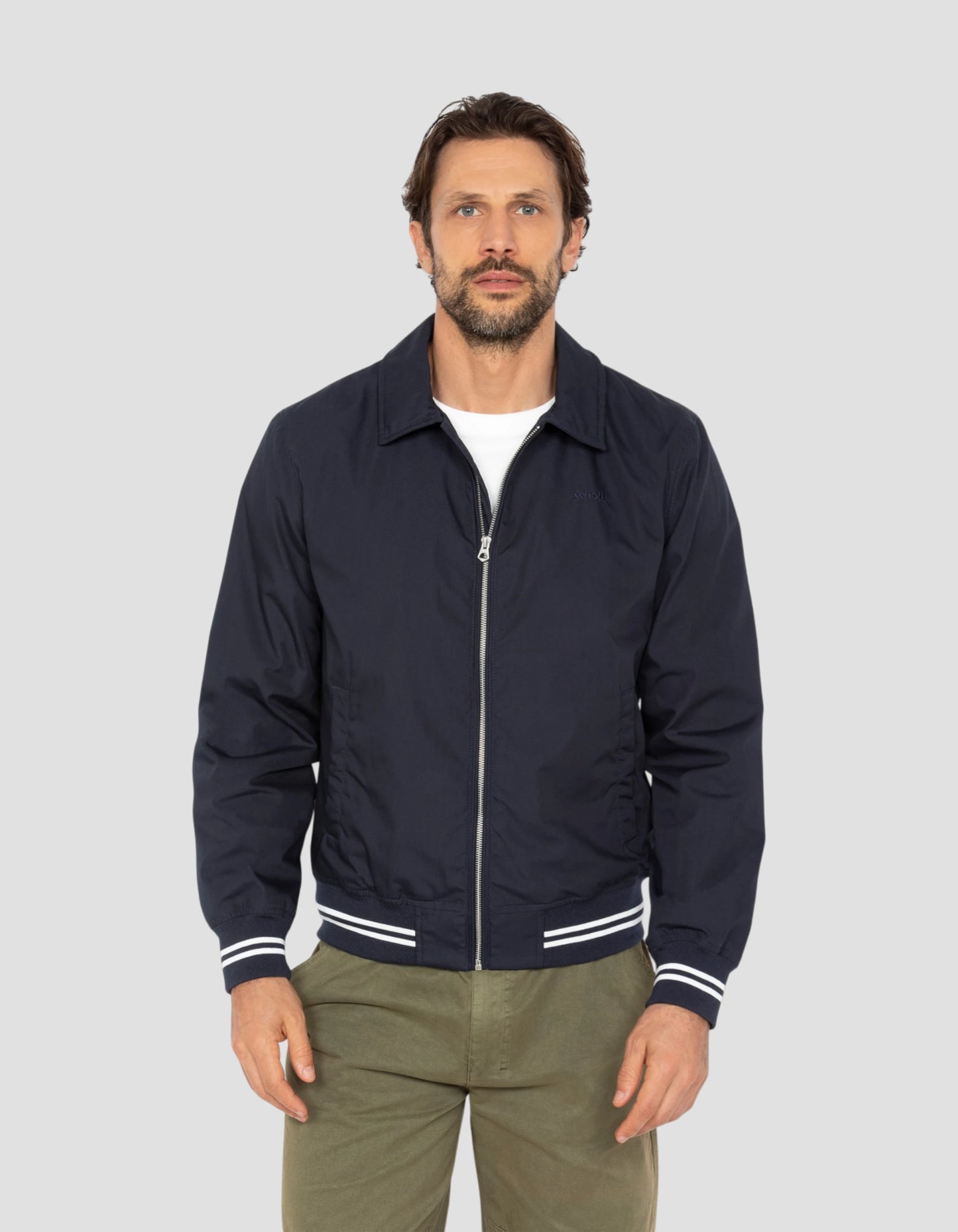Blouson varsity bleu marine déperlant