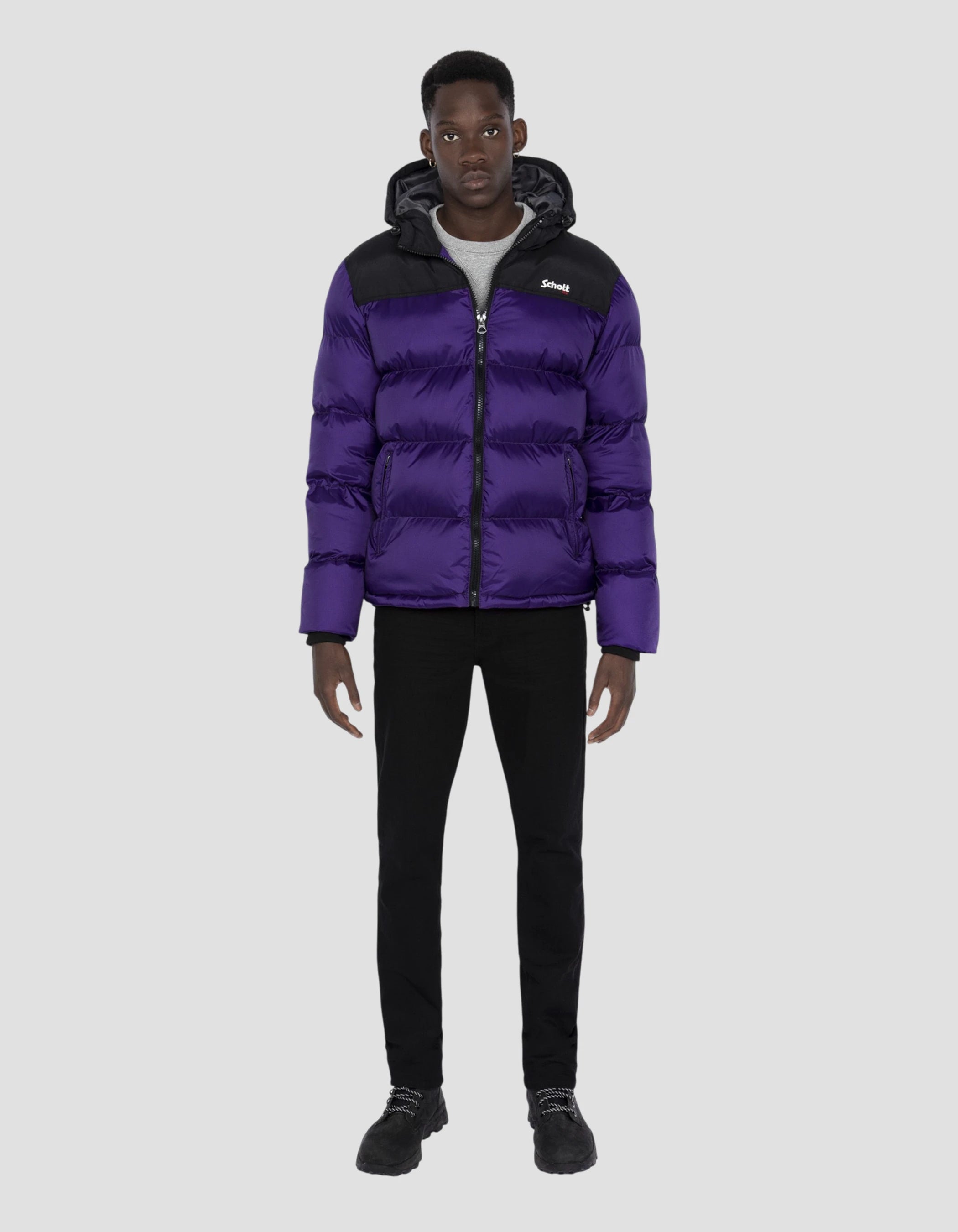 Unisex purple hooded jacket-1