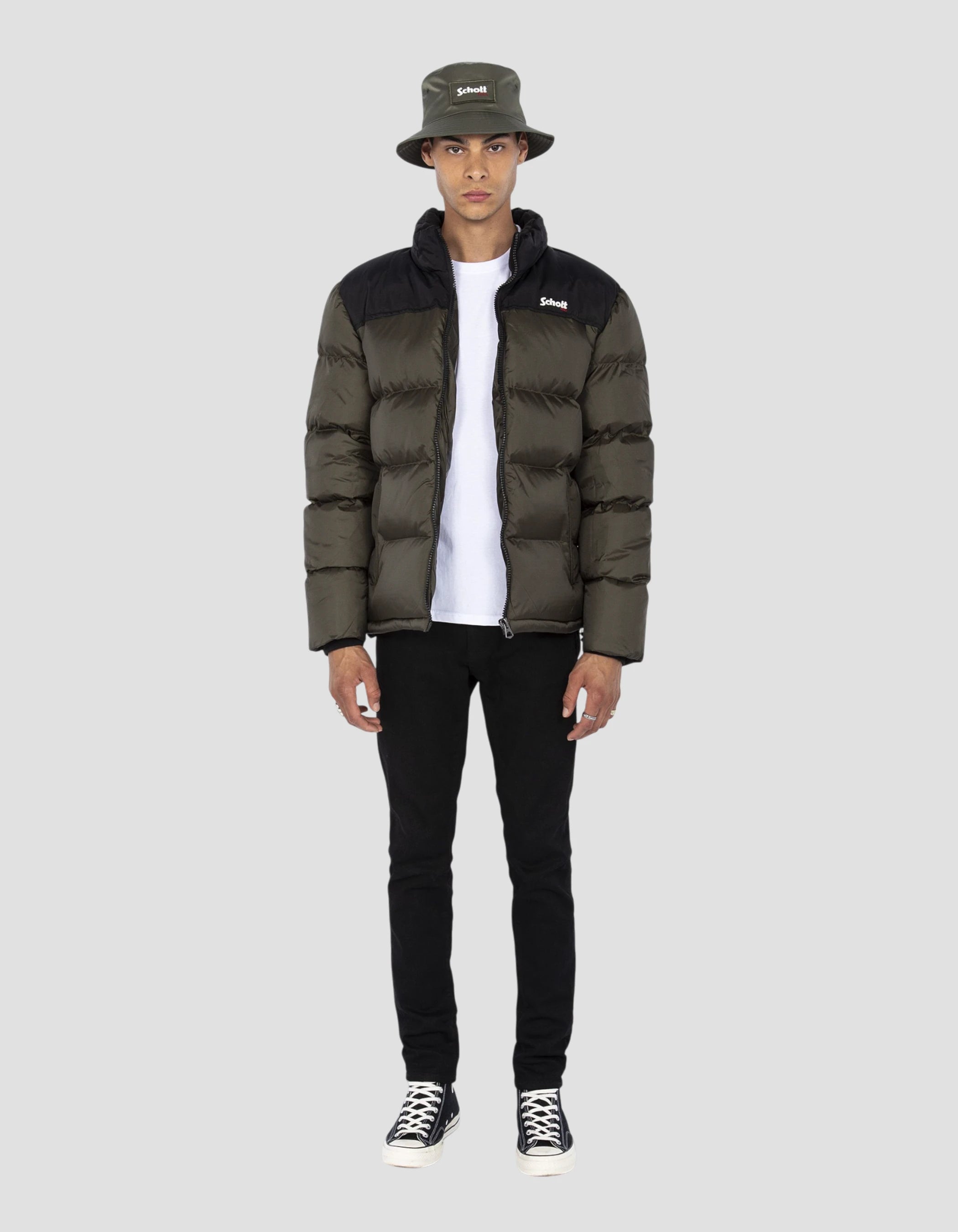 Doudoune kaki unisexe-1