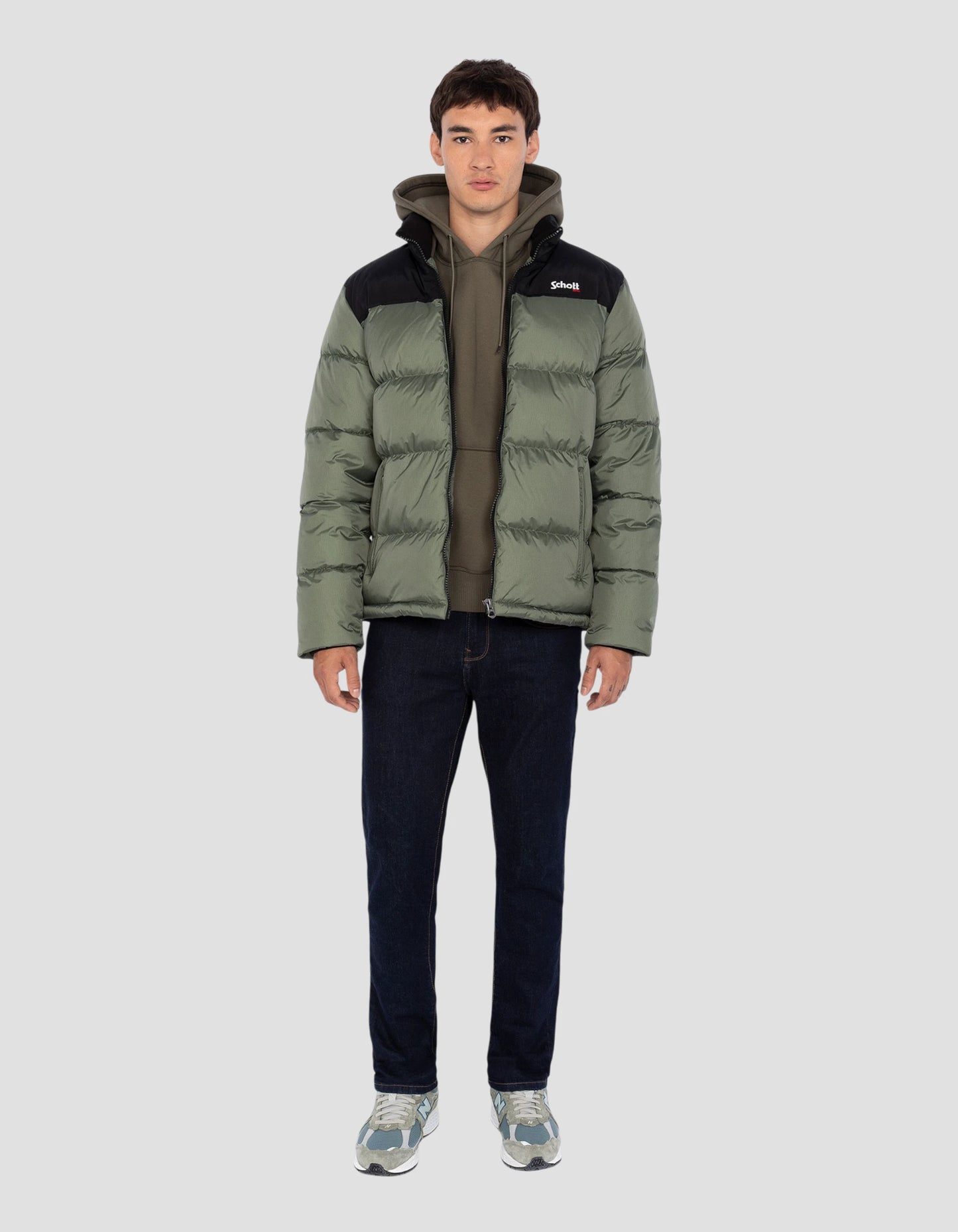 Doudoune sage kaki unisexe