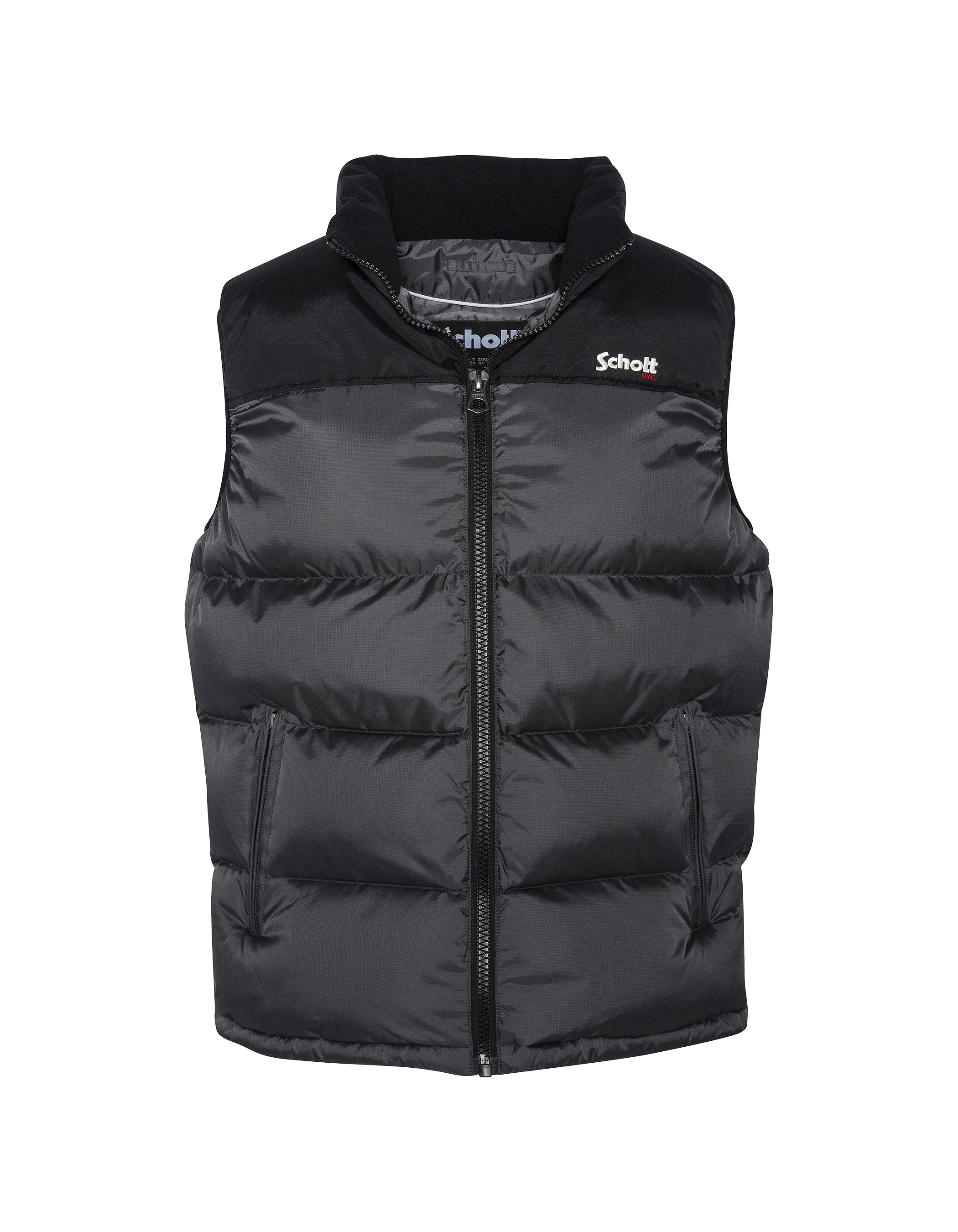 Doudoune anthracite sans manche unisexe, grande taille-1