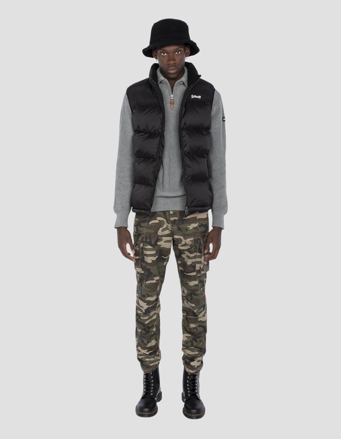 Giacca senza maniche nere unisex