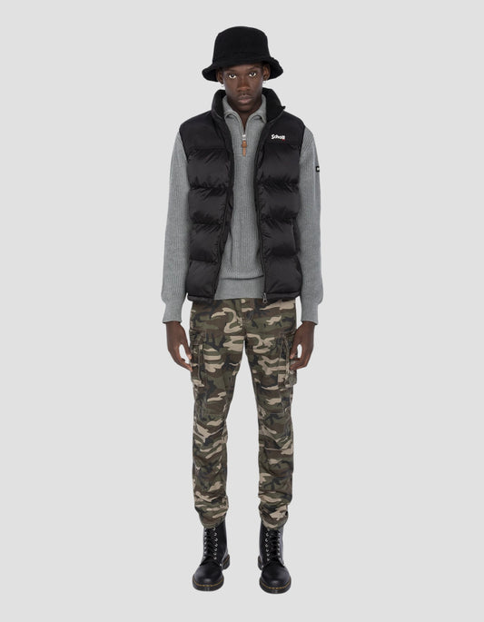 Unisex black sleeveless jacket