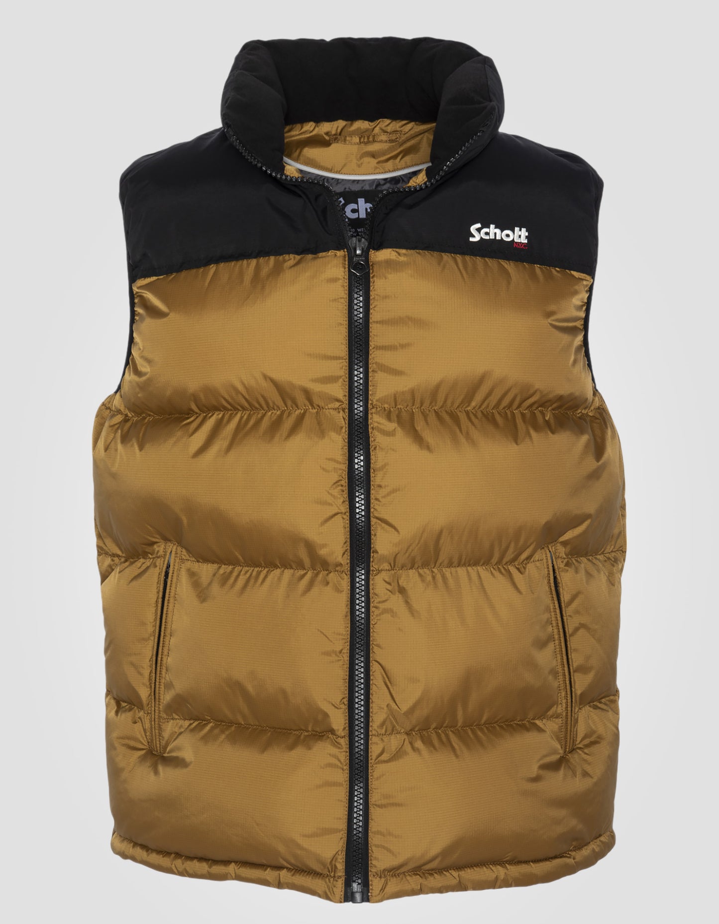 Unisex golden sleeveless jacket