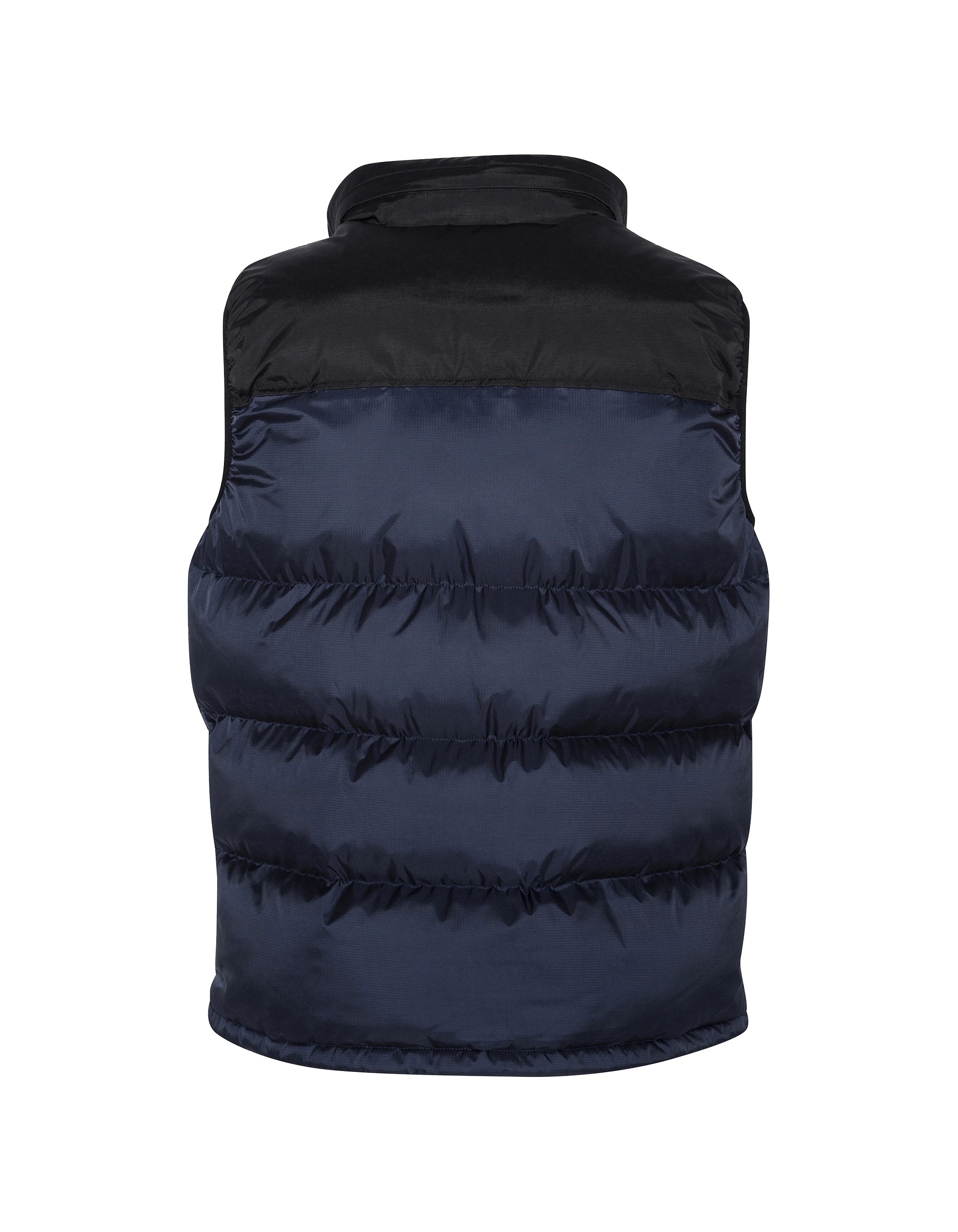 Doudoune bleu marine sans manche unisexe, grande taille-2