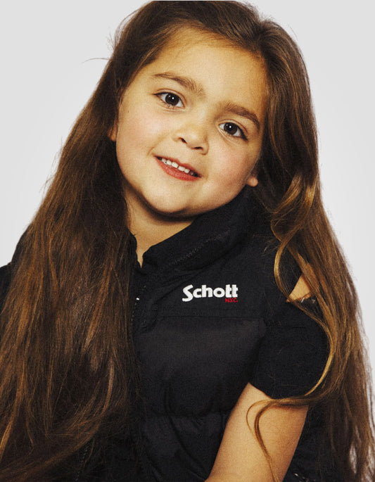 Children's black sleeveless jacket