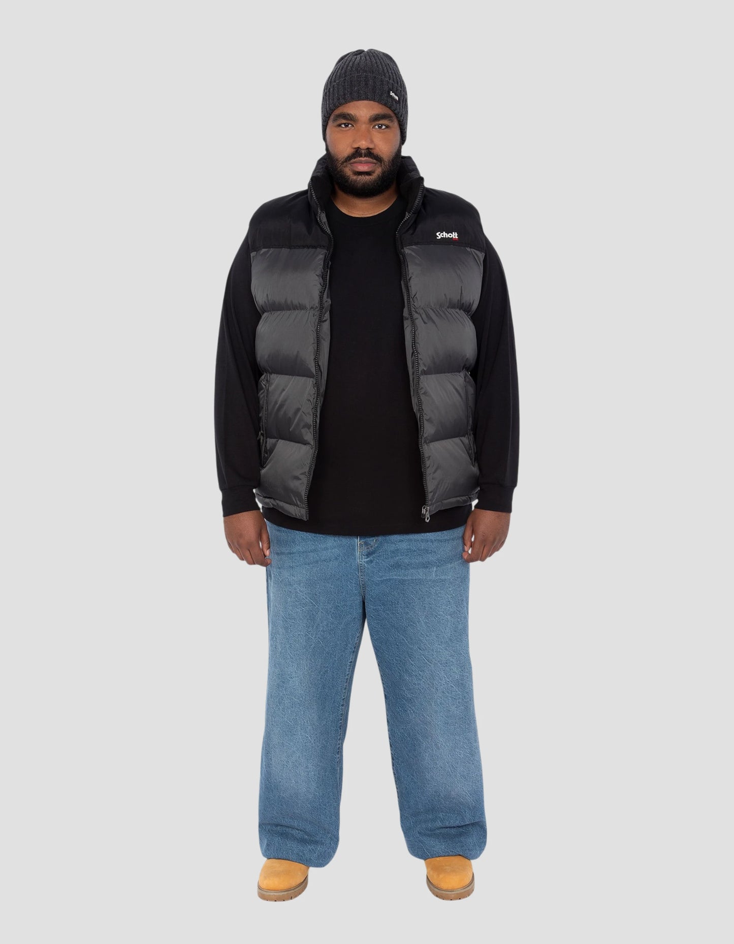 Giacca senza maniche antracite unisex, di grandi dimensioni